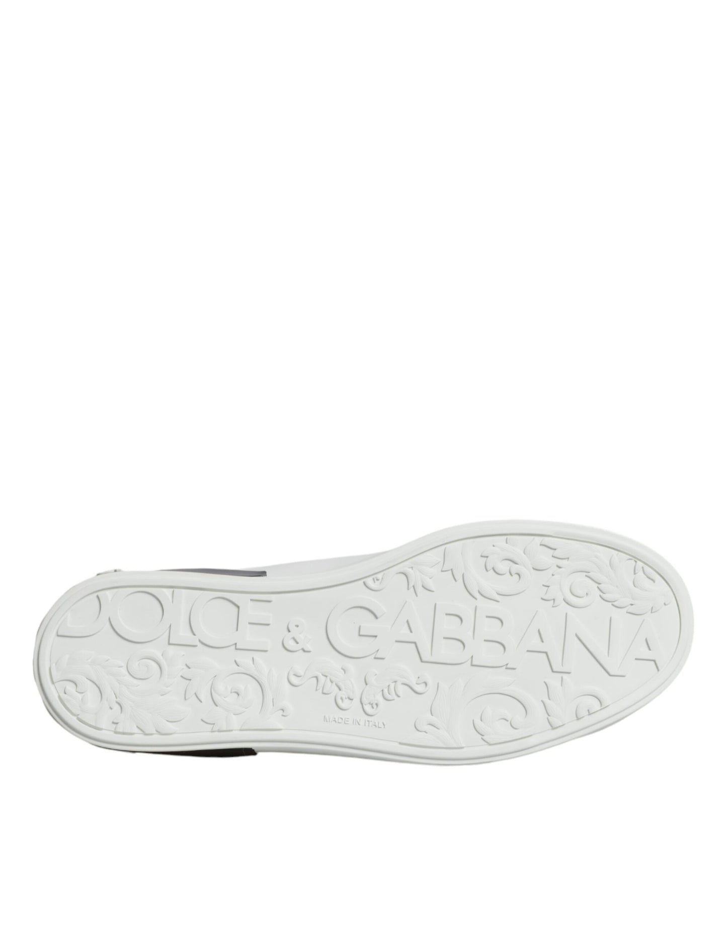 Dolce & Gabbana – Portofino-Sneakers aus weißem Leder mit Logo