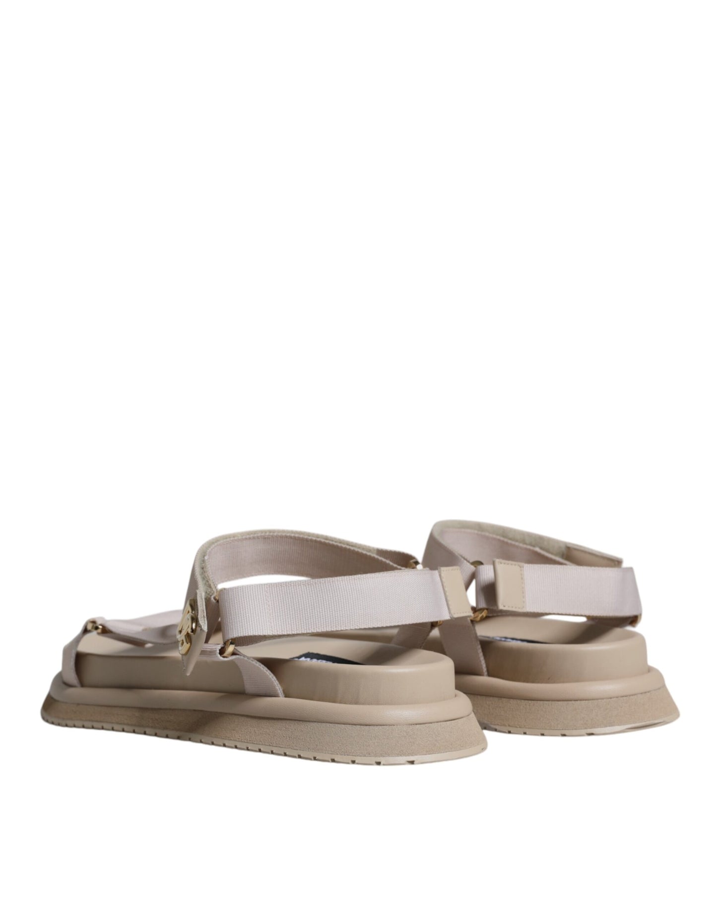 Dolce & Gabbana Beige Nappa Devotion Strap Herren Sandalen Schuhe