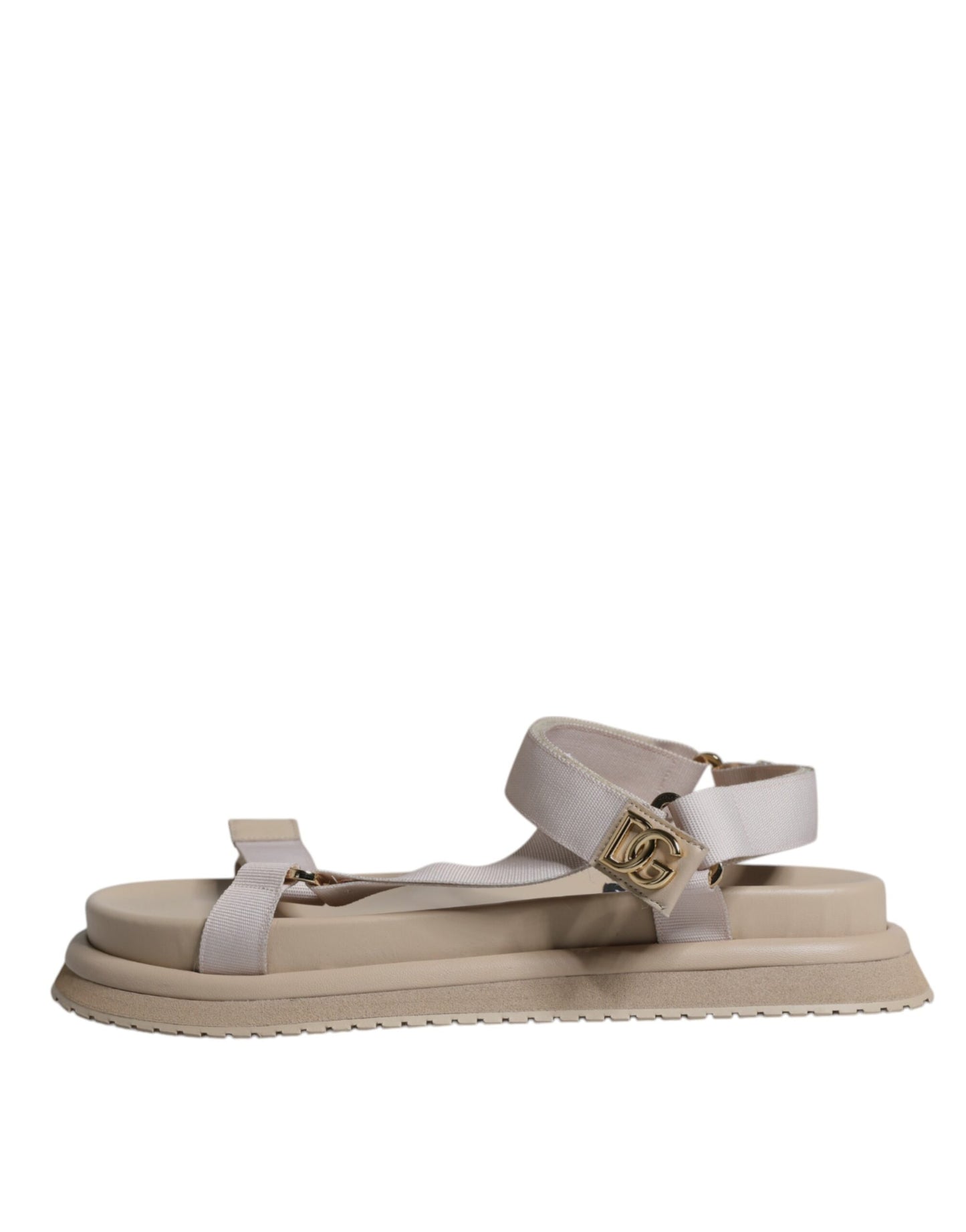 Dolce & Gabbana Beige Nappa Devotion Strap Herren Sandalen Schuhe