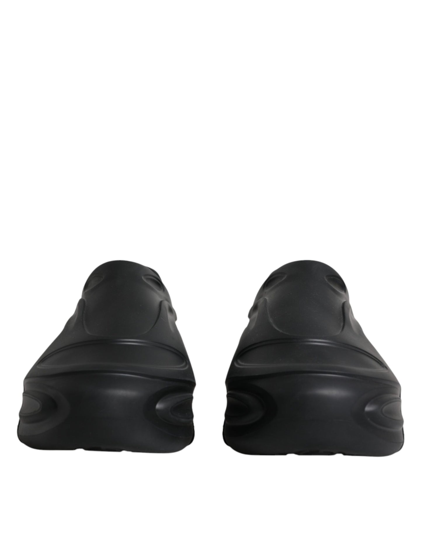 Dolce & Gabbana – Schwarze, folierte Gummi-Toy-Sneaker mit niedrigem Schaft