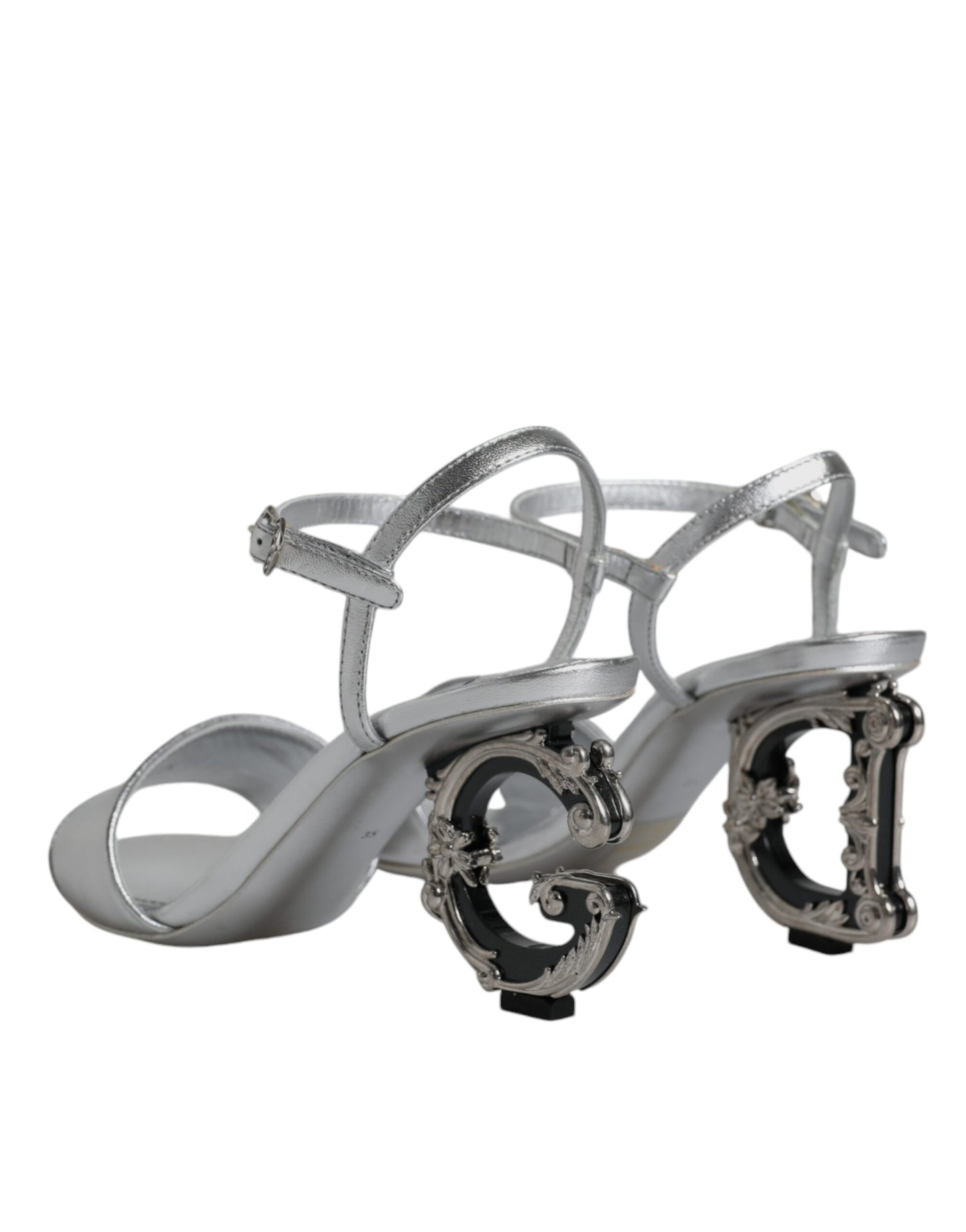 Dolce & Gabbana Silber KEIRA Heels Knöchelriemen Sandalen Schuhe