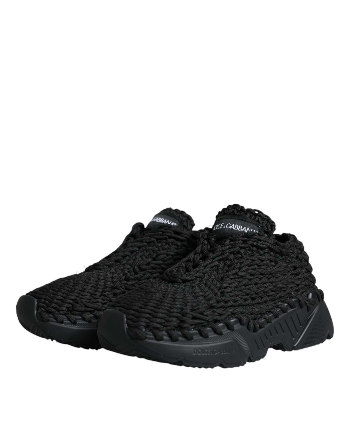 Dolce & Gabbana – Schwarze Daymaster-Sneakers aus Strick