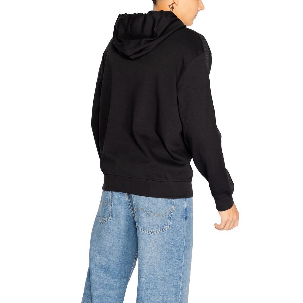 Armani Exchange – Schwarzer Kapuzenpullover aus Baumwolle