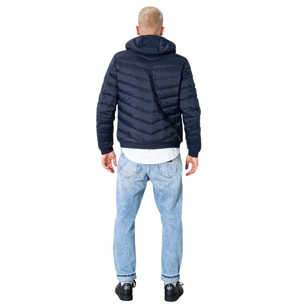 Armani Exchange Blue Polyester Jackets & Coat