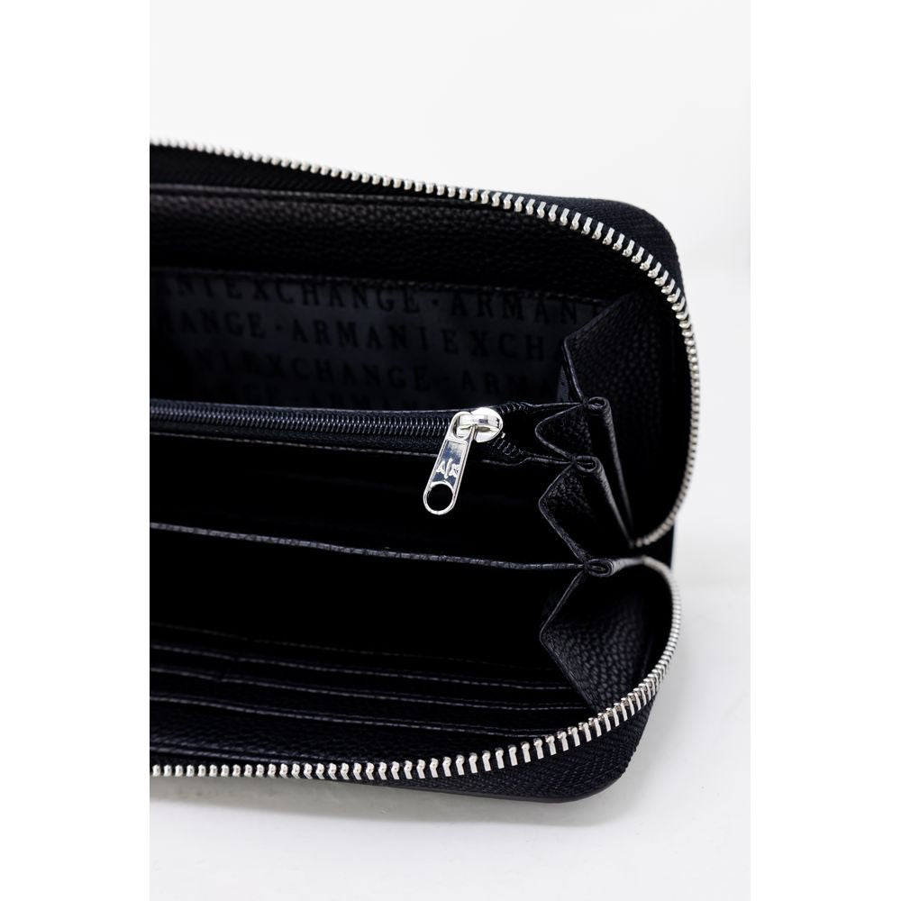 Armani Exchange – Schwarze Geldbörse aus Polyethylen