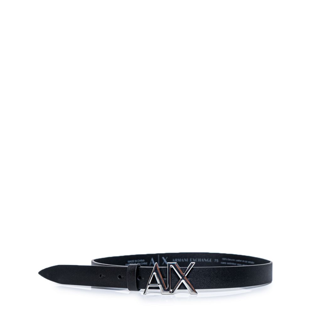 Armani Exchange – Schwarzer Ledergürtel