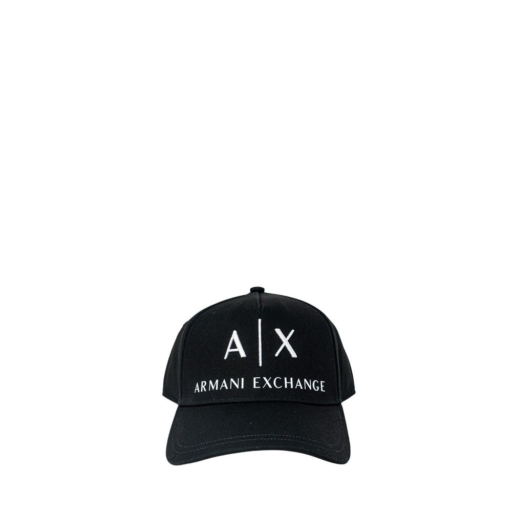 Armani Exchange – Schwarze Baseballkappe aus Baumwolle