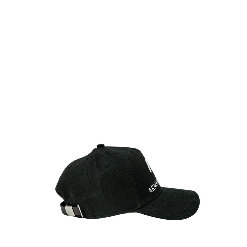 Armani Exchange – Schwarze Baseballkappe aus Baumwolle