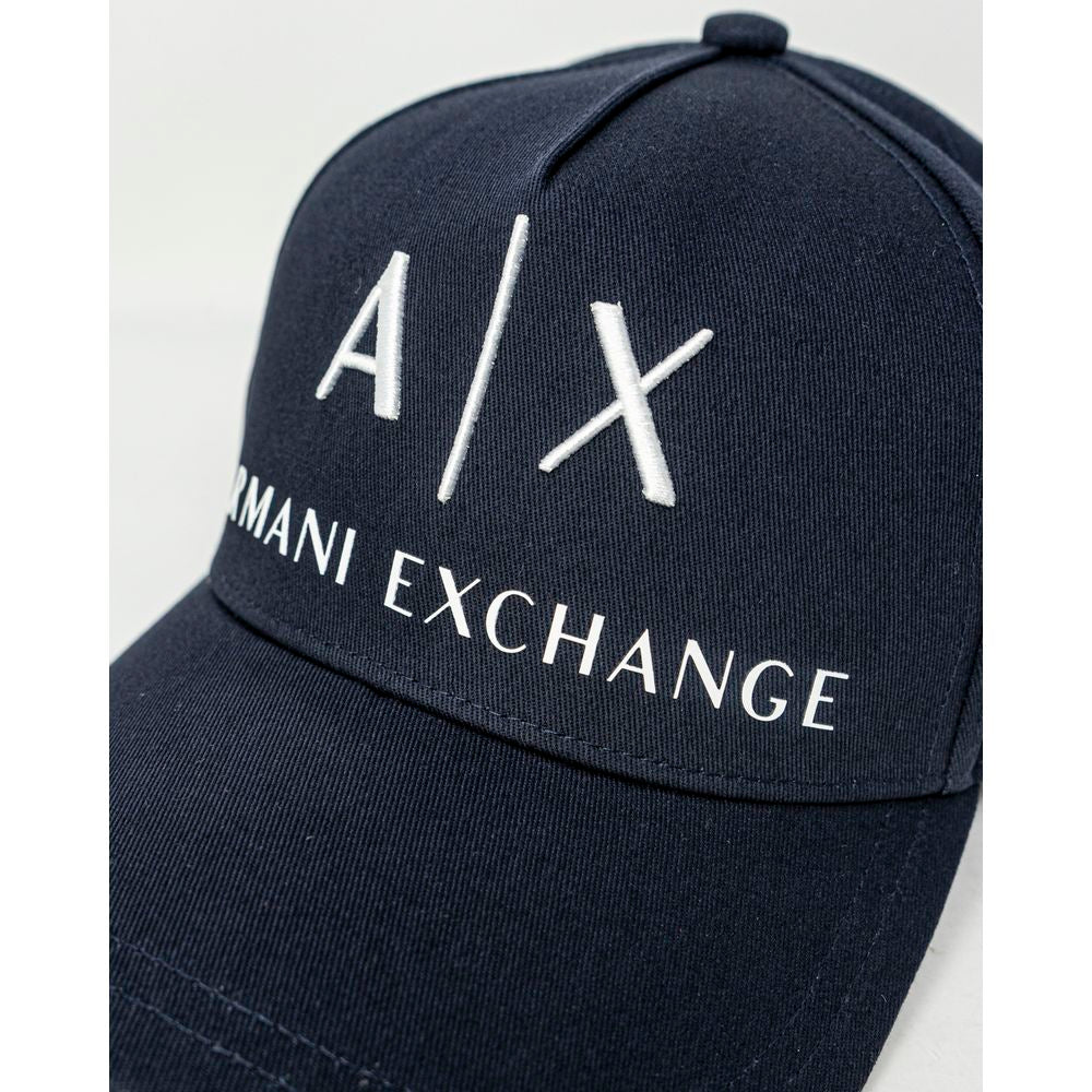 Armani Exchange – Baseballmütze aus blauer Baumwolle