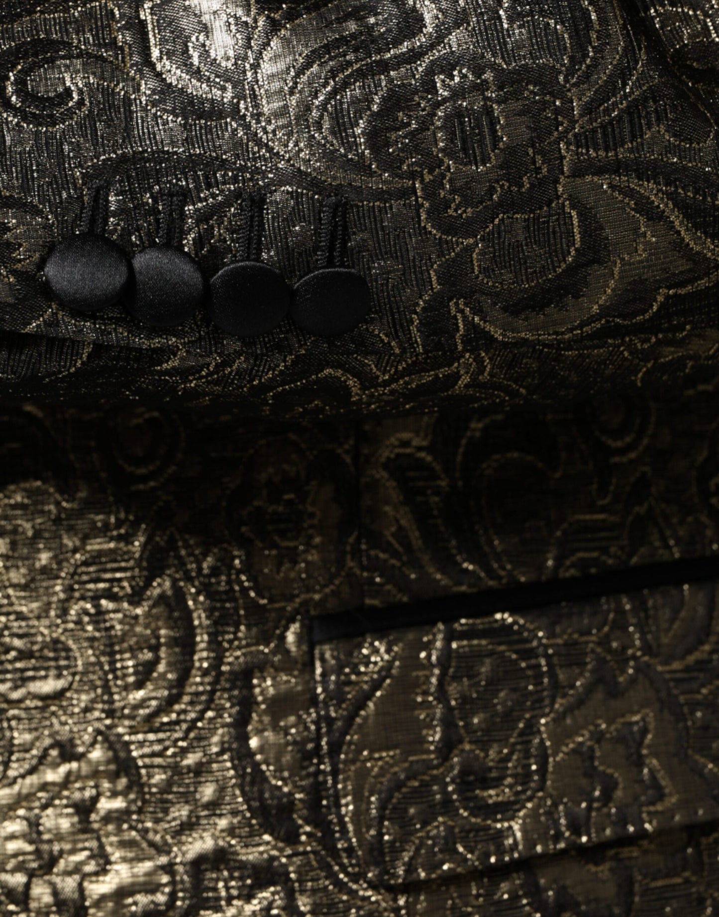 Dolce & Gabbana Gold SICILIA Jacquard Einreihiger Mantelblazer