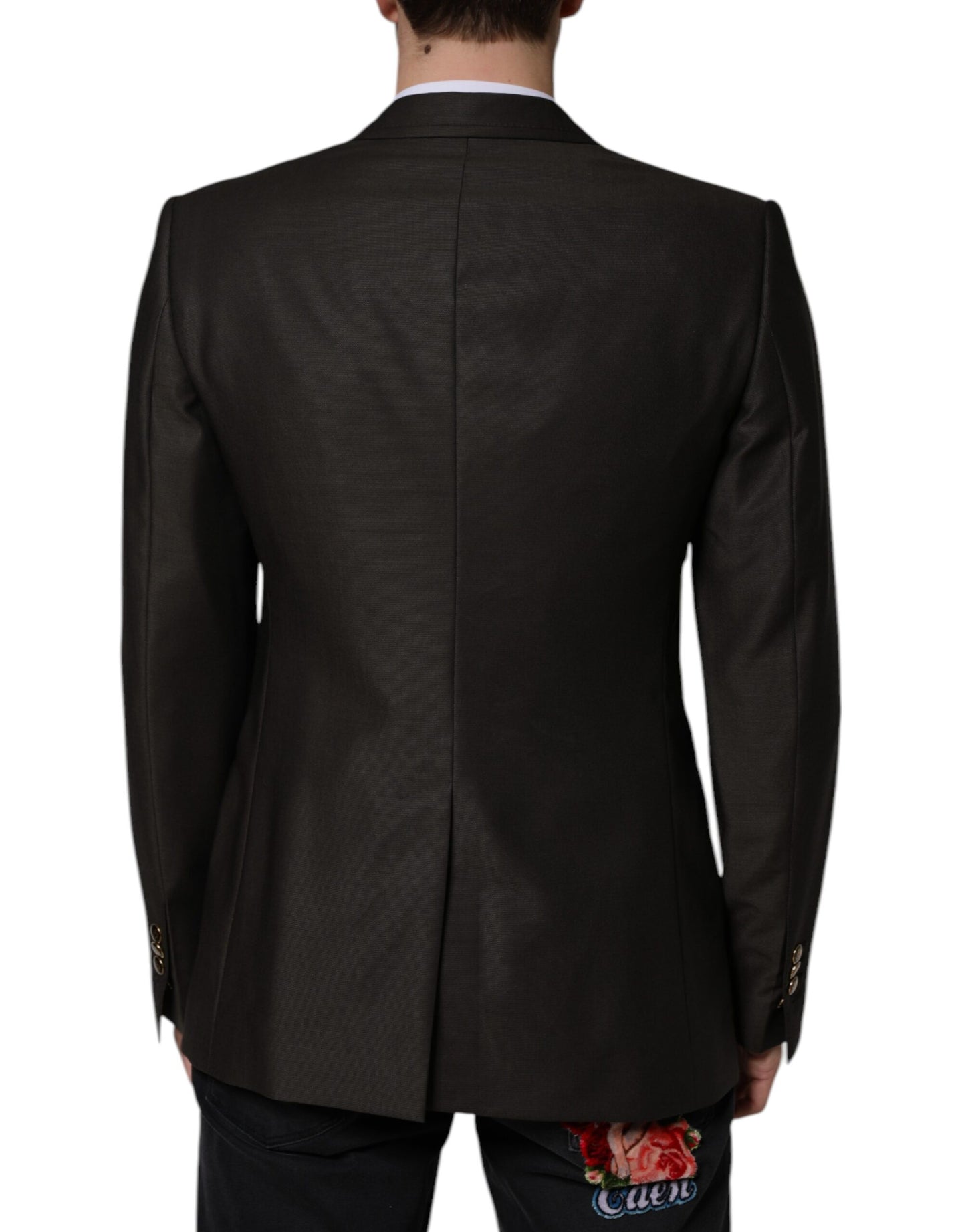 Dolce & Gabbana Blazer Braun Grün Bienenwolle Jacke Mantel