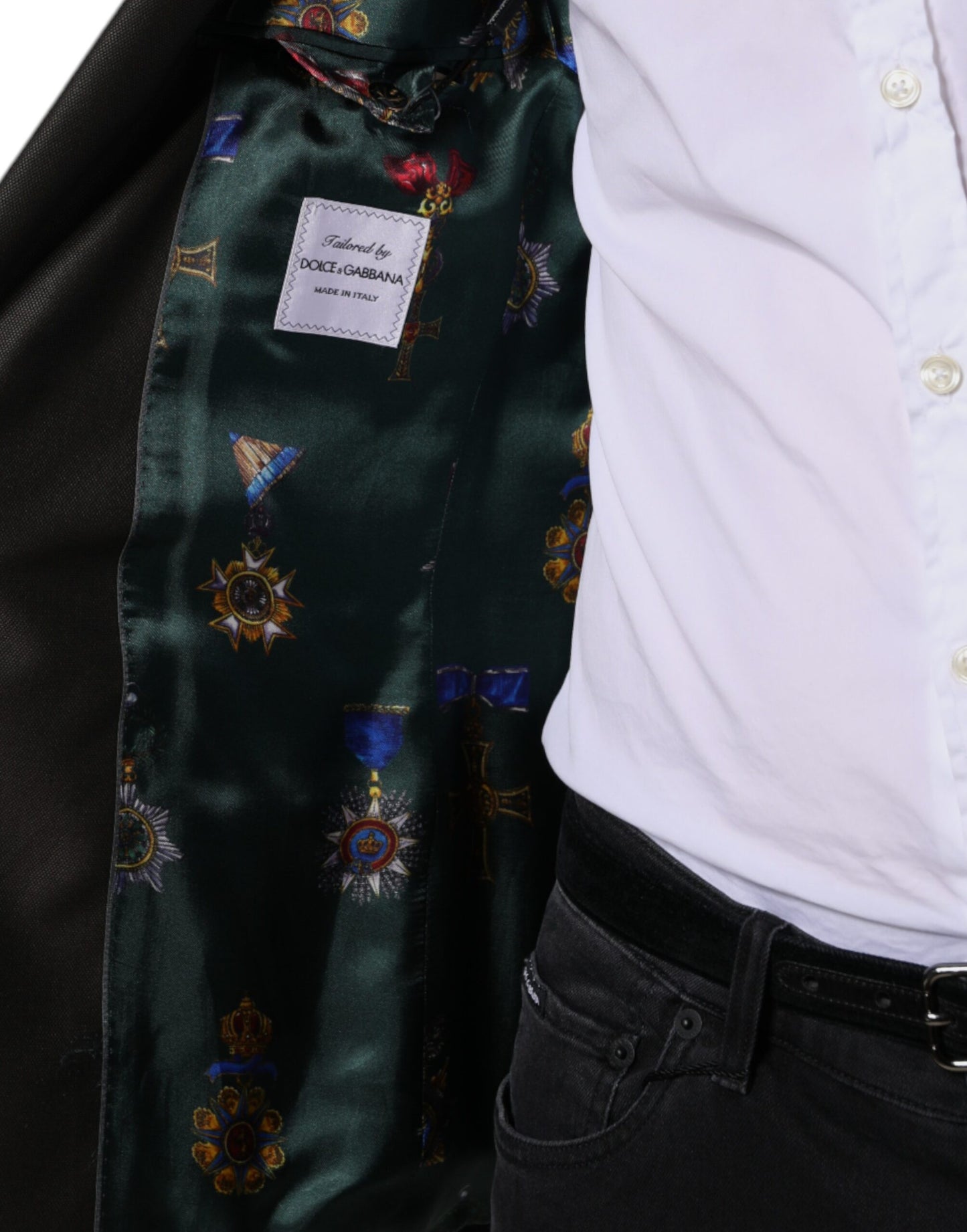 Dolce & Gabbana Blazer Braun Grün Bienenwolle Jacke Mantel