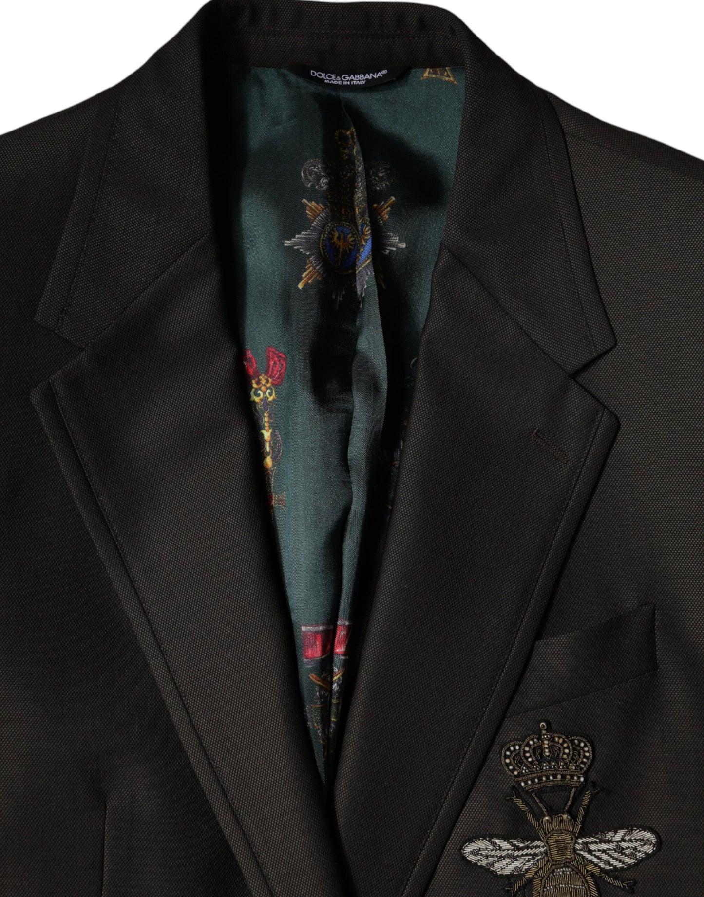 Dolce & Gabbana Blazer Braun Grün Bienenwolle Jacke Mantel