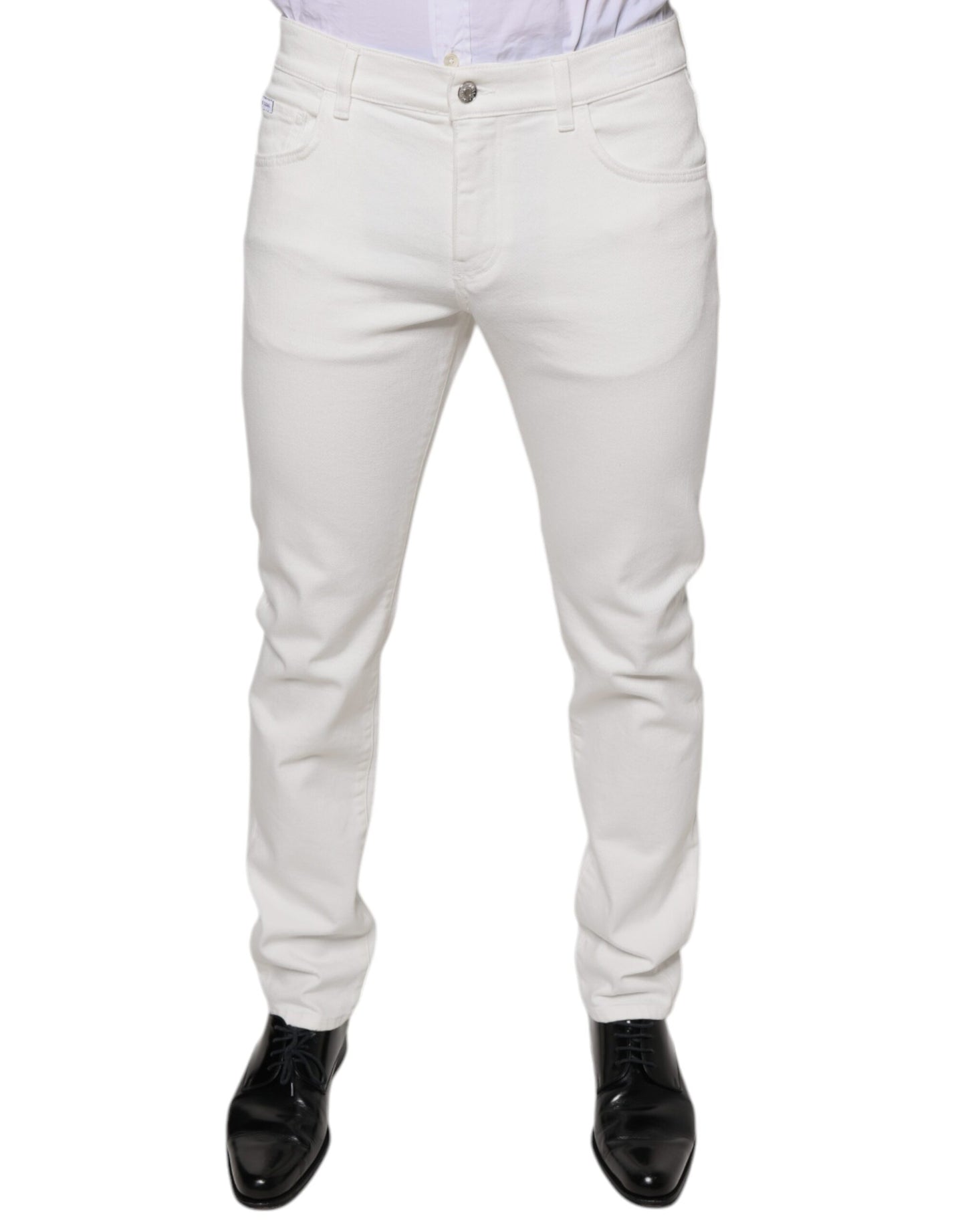 Dolce & Gabbana Weiße Skinny-Jeans aus Baumwolle für Herren
