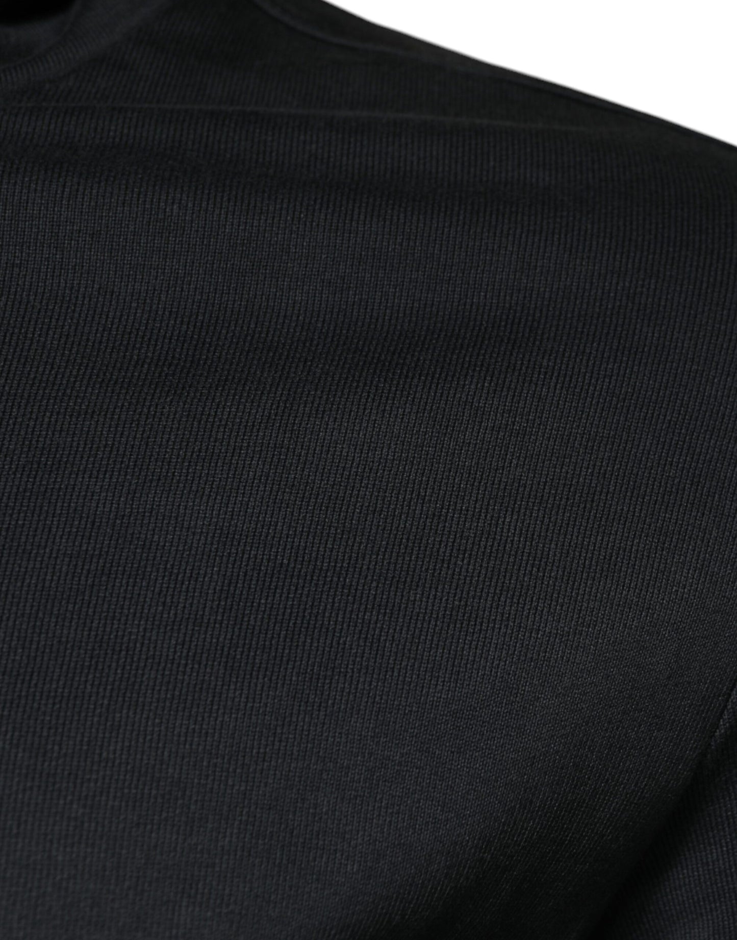 Dolce & Gabbana – Schwarzer Herrenpullover aus Baumwolle mit Kapuze und durchgehendem Reißverschluss