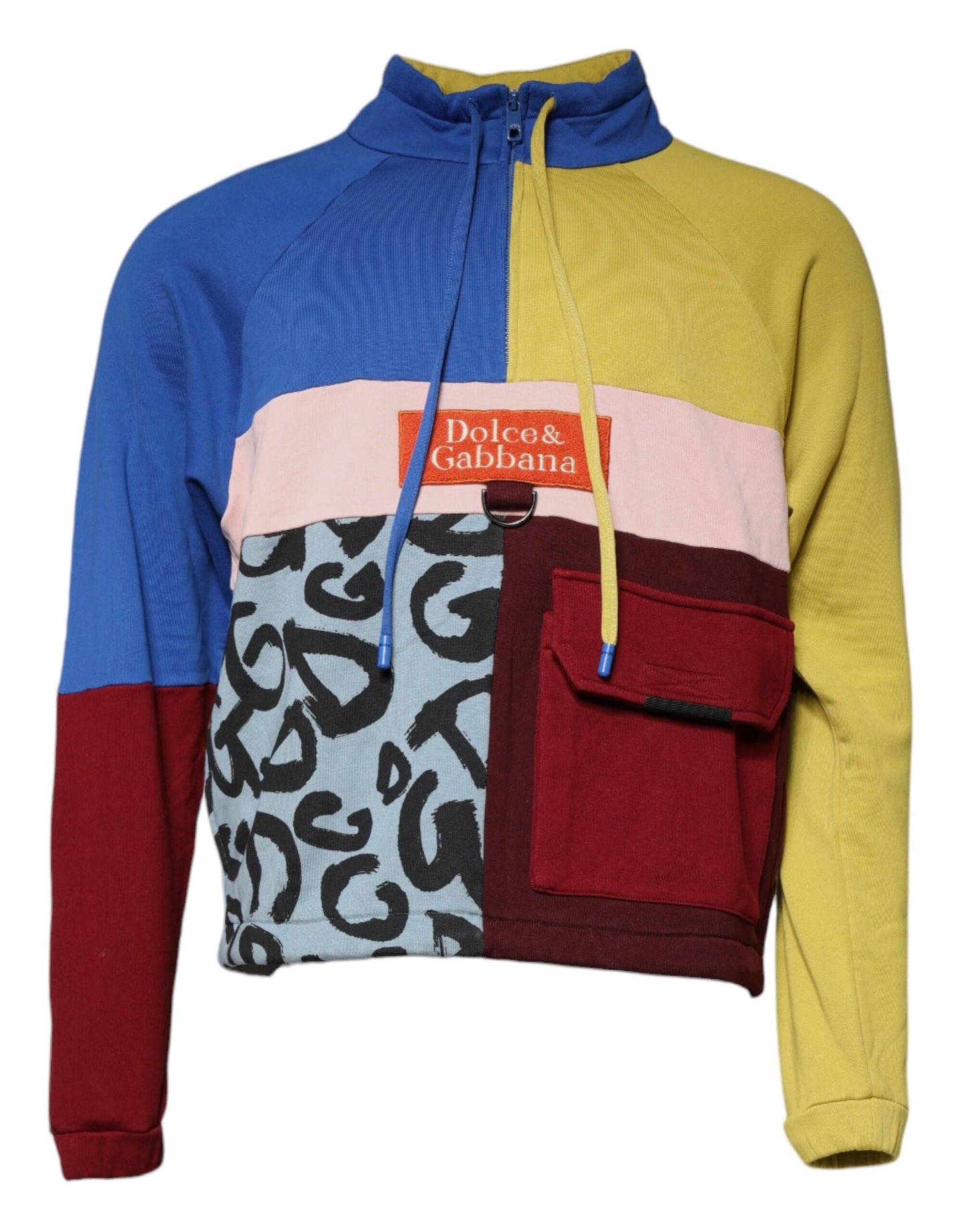 Dolce & Gabbana Mehrfarbiger Patchwork-Sweatshirtpullover für Herren