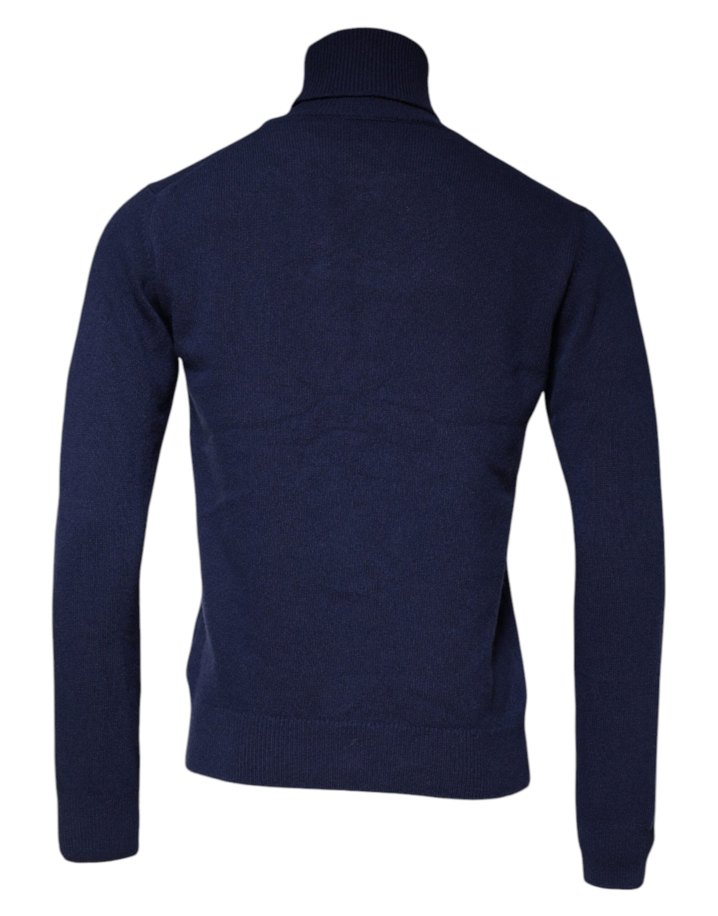 Dolce & Gabbana, blauer Rollkragenpullover aus Wollstrick