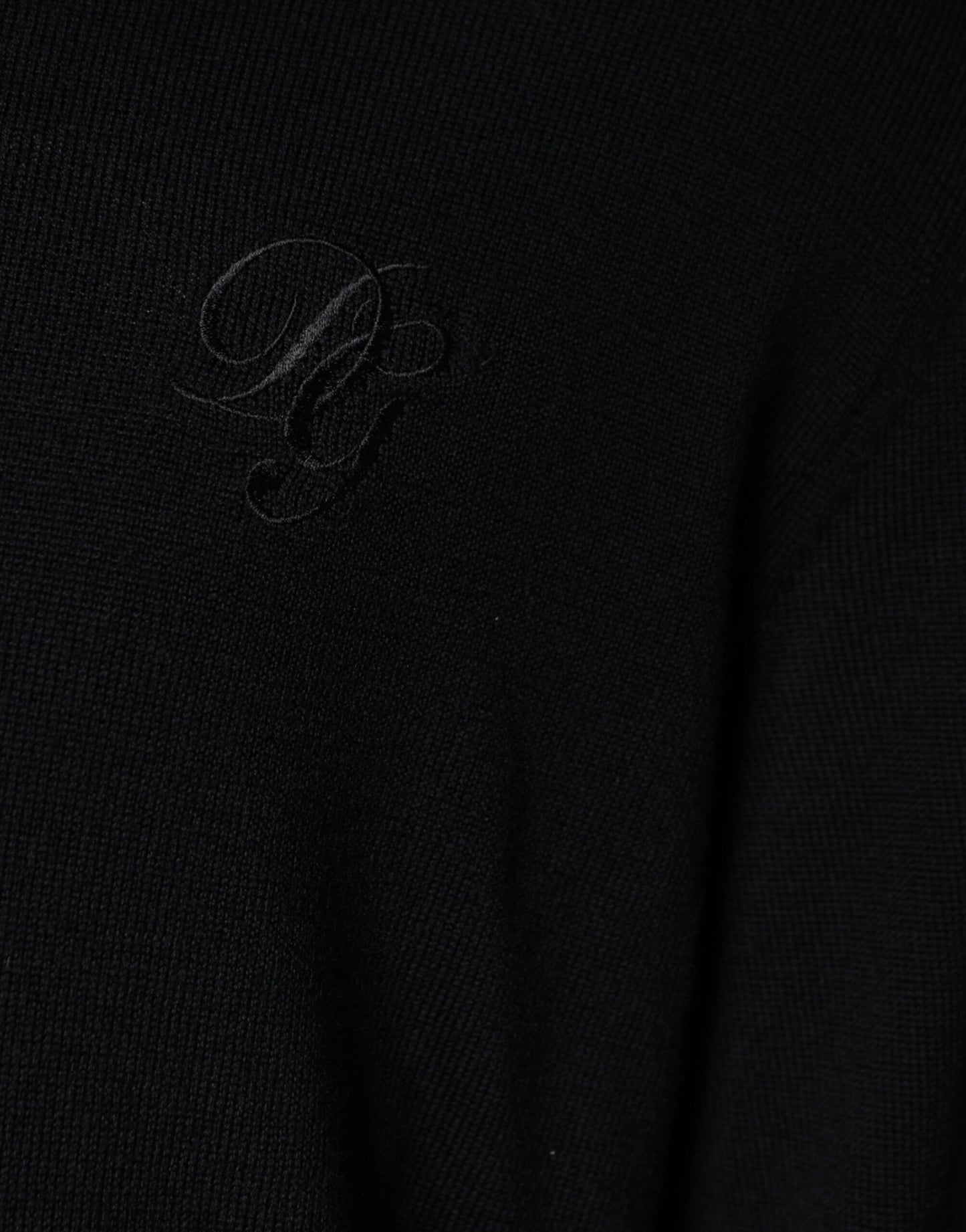 Dolce & Gabbana – Schwarzer Pullover aus Wollstrick mit Rundhalsausschnitt