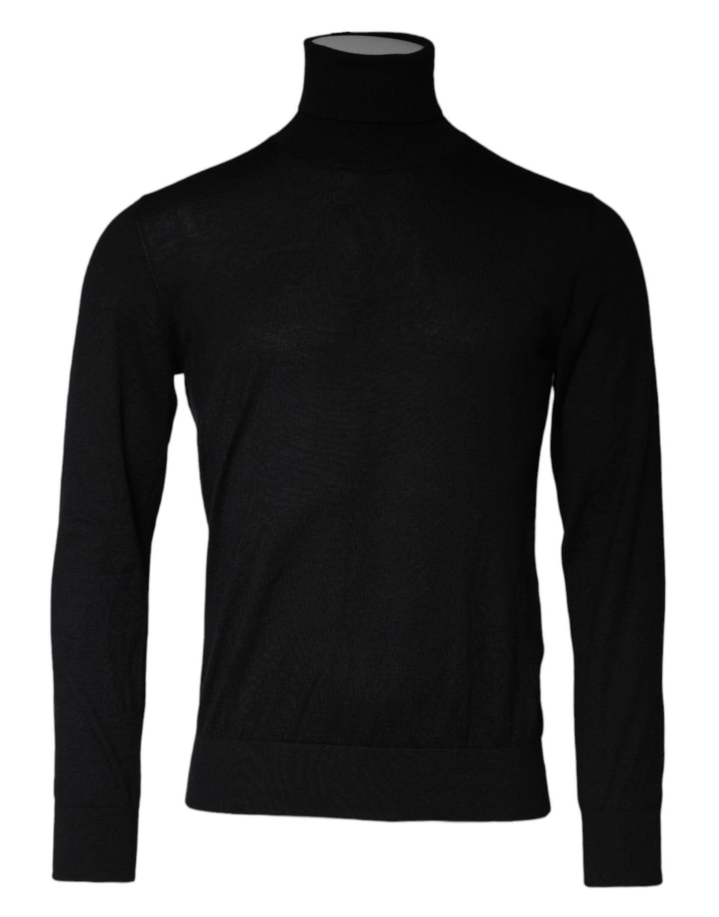 Dolce & Gabbana Schwarzer Langarm-Rollkragenpullover