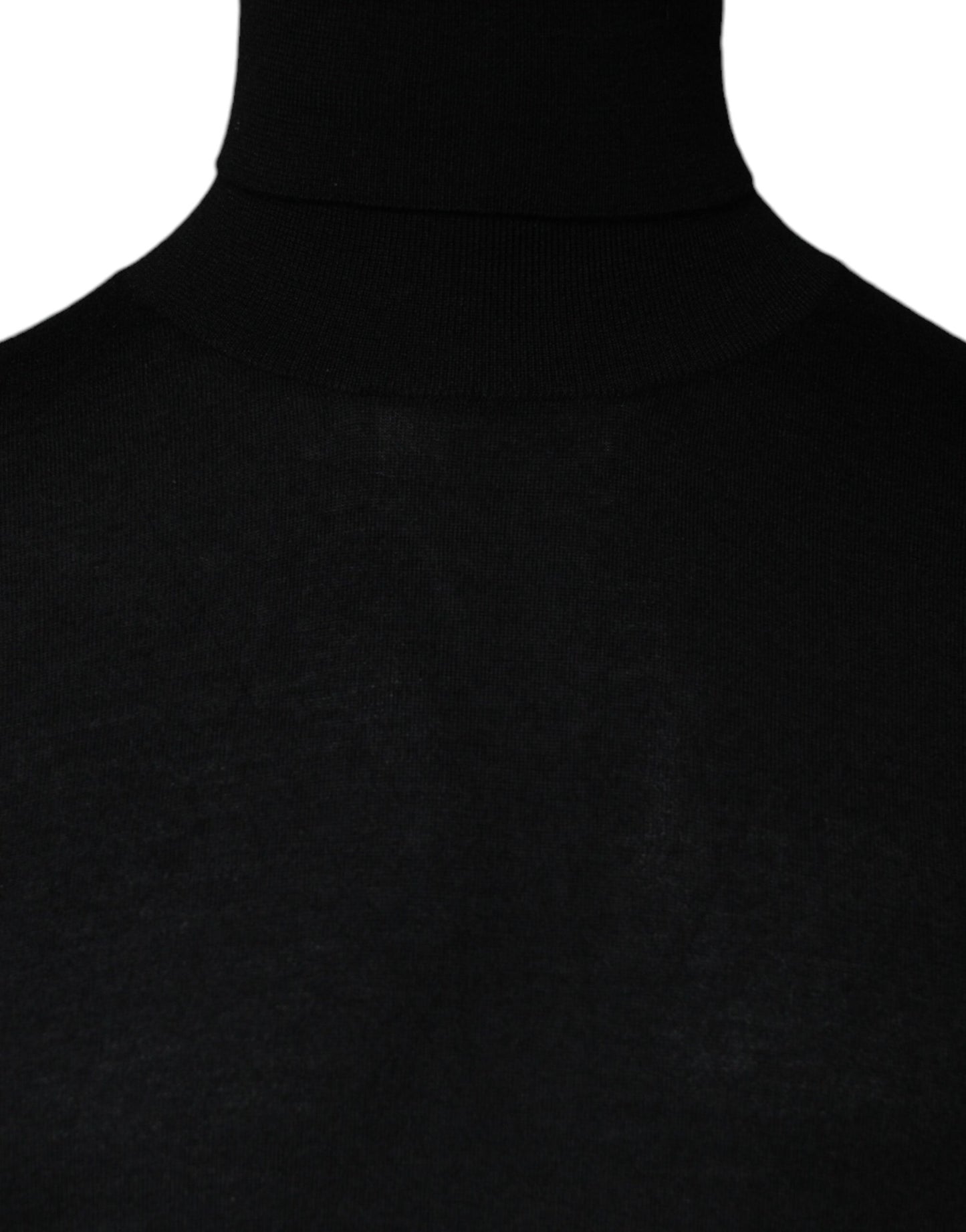 Dolce & Gabbana Schwarzer Langarm-Rollkragenpullover