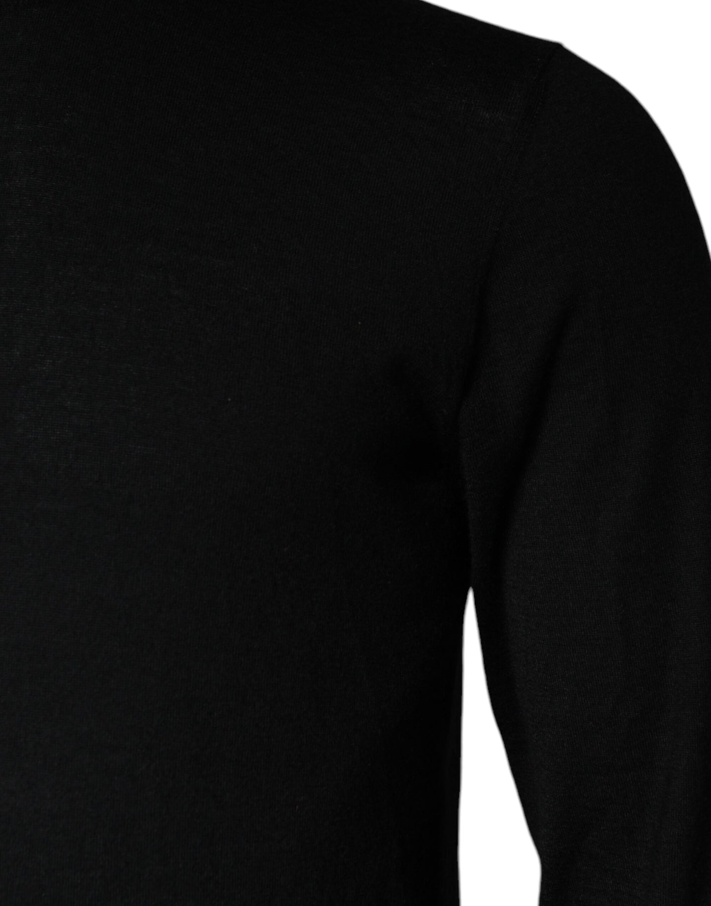 Dolce & Gabbana Schwarzer Langarm-Rollkragenpullover