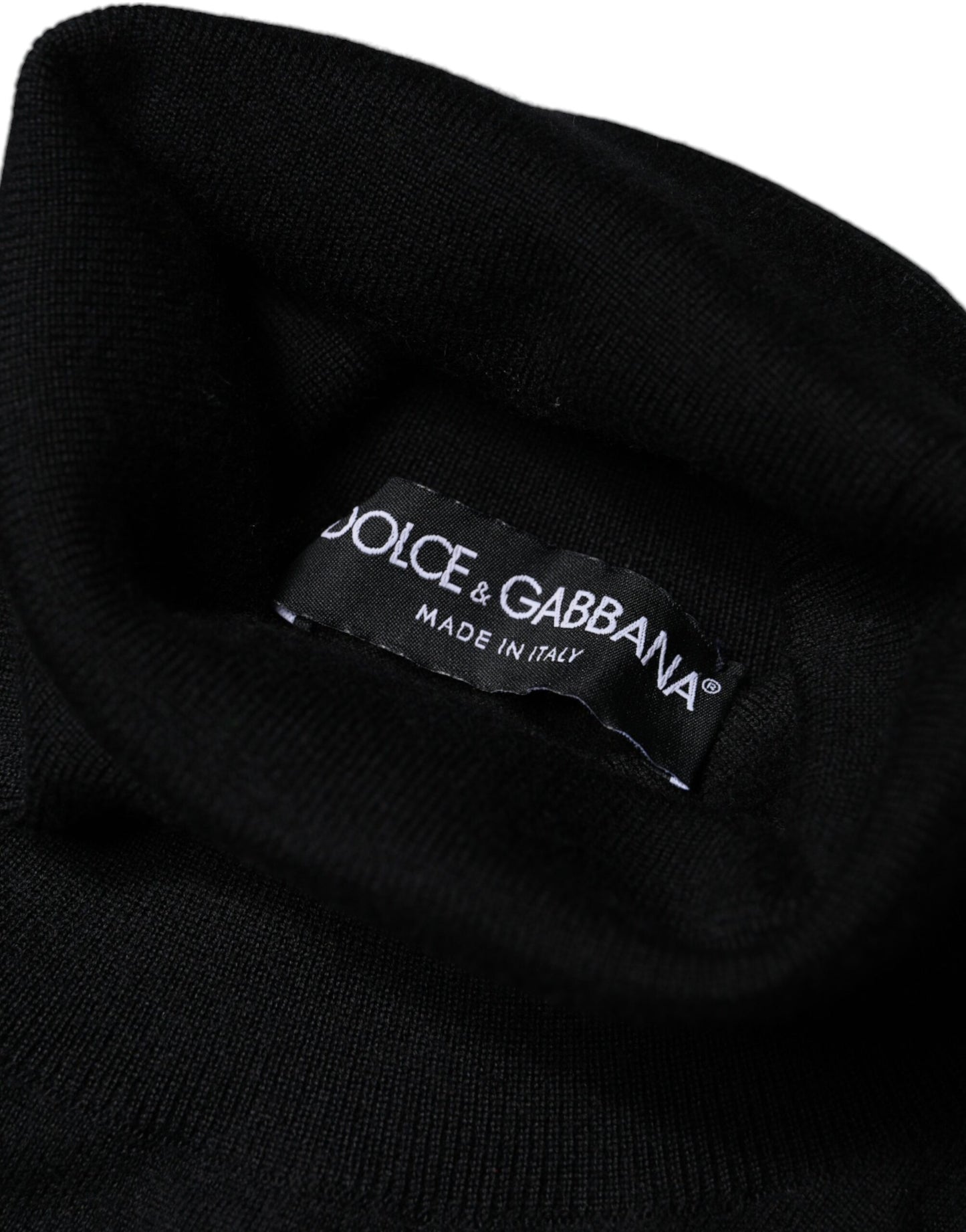 Dolce & Gabbana Schwarzer Langarm-Rollkragenpullover