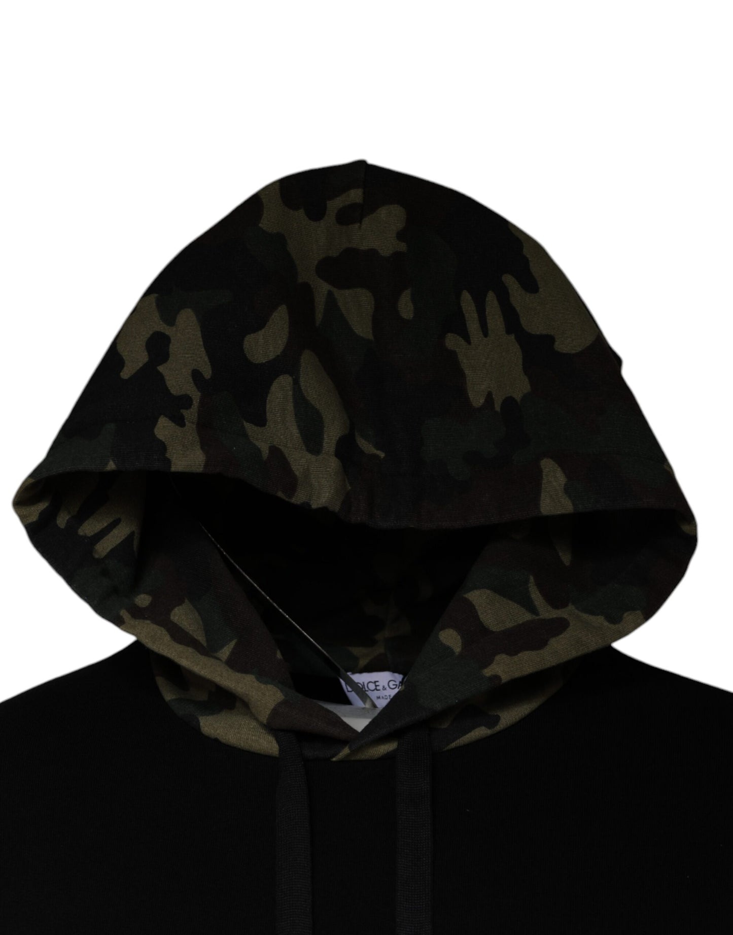 Dolce & Gabbana Schwarzer Camouflage-Kapuzenpullover
