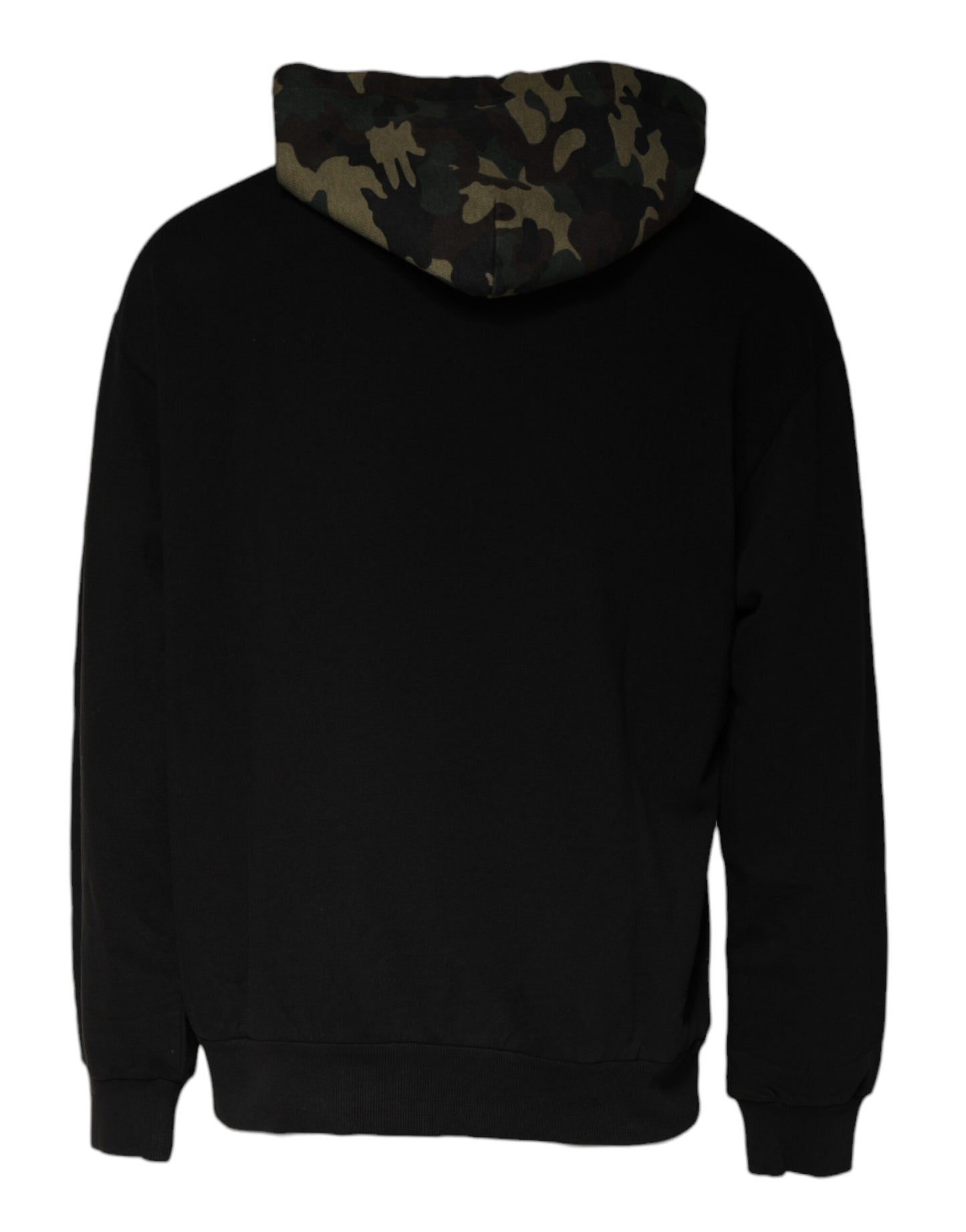 Dolce & Gabbana Schwarzer Camouflage-Kapuzenpullover