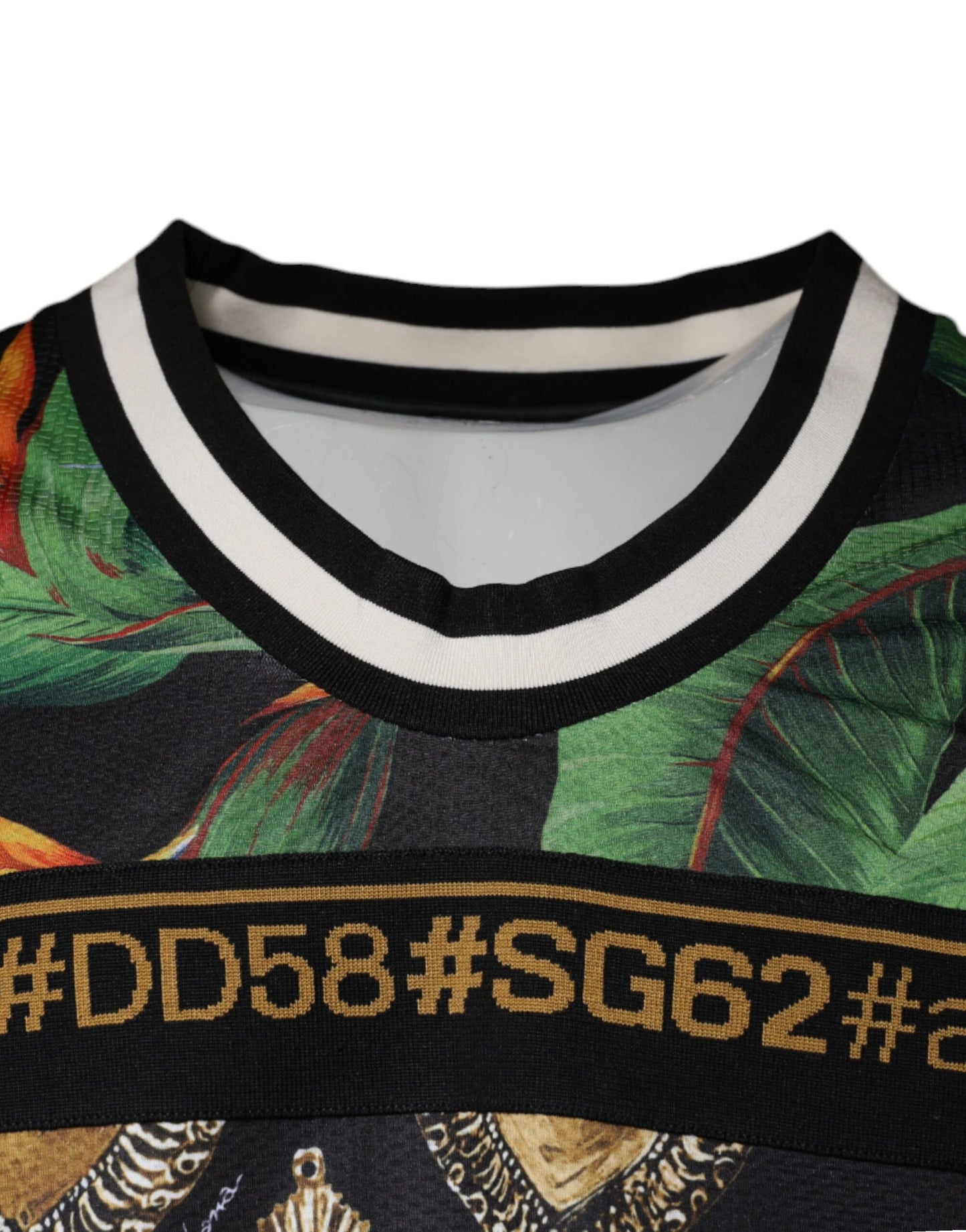 Dolce & Gabbana – Mehrfarbiges, ärmelloses Tank-T-Shirt mit tropischem Muster