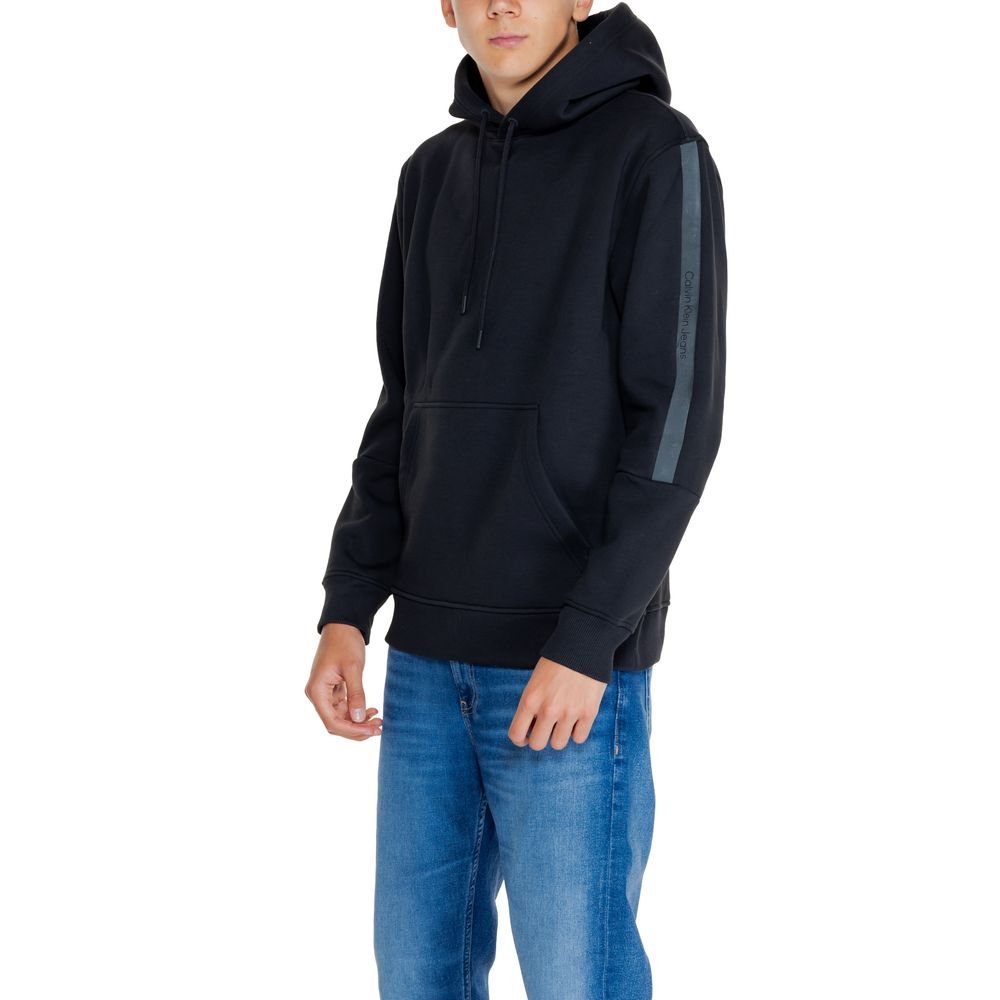 Calvin Klein Jeans – Schwarzer Kapuzenpullover aus Baumwolle