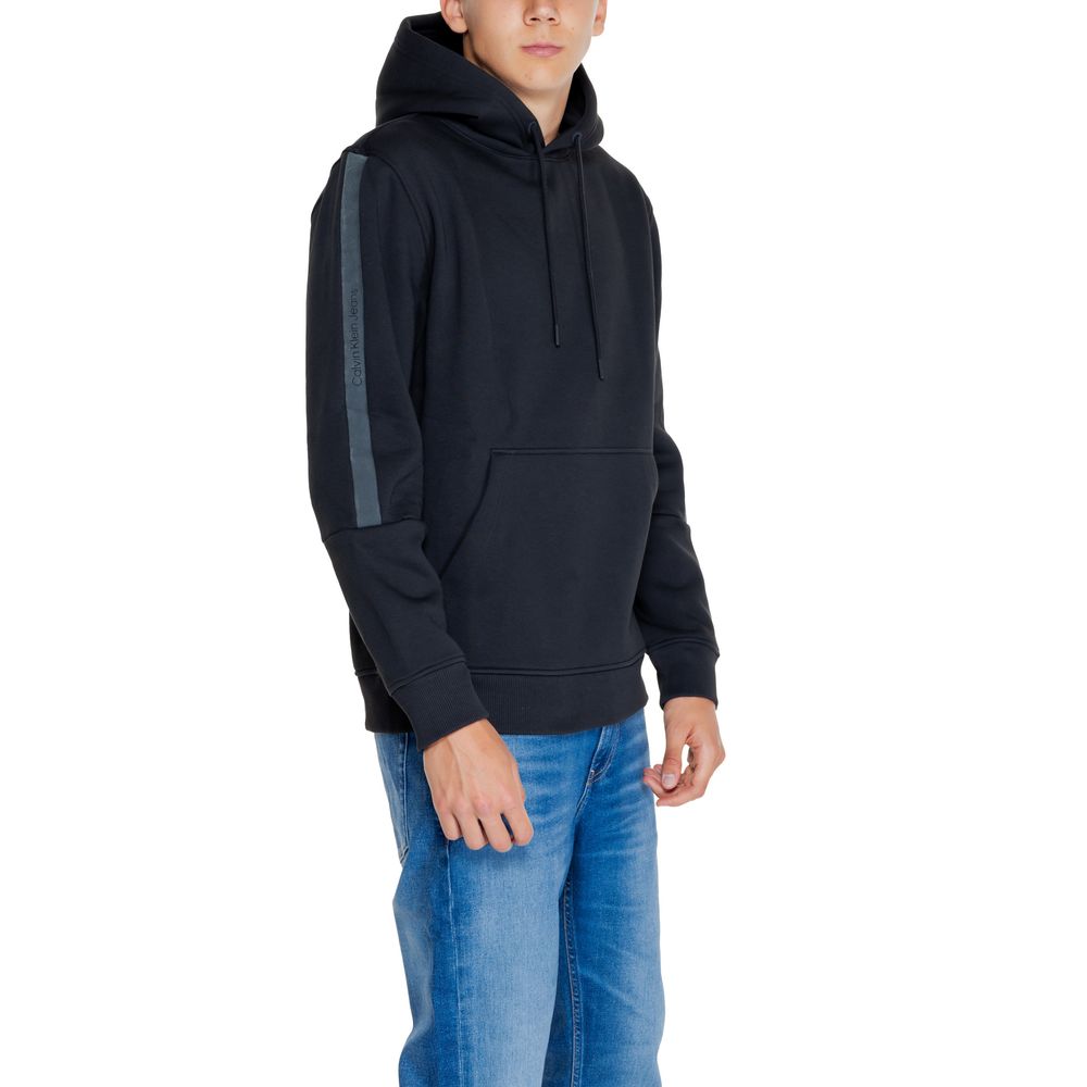 Calvin Klein Jeans – Schwarzer Kapuzenpullover aus Baumwolle