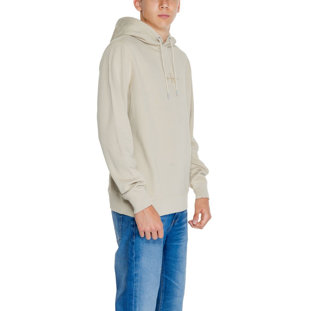 Calvin Klein Jeans Beige Recycled Cotton Hoody