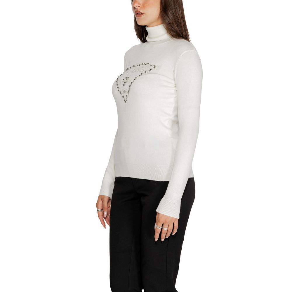 Guess – Rollkragenpullover aus weißer Viskose