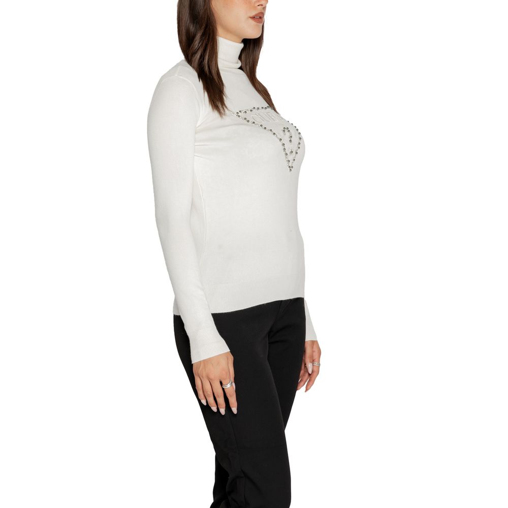Guess – Rollkragenpullover aus weißer Viskose
