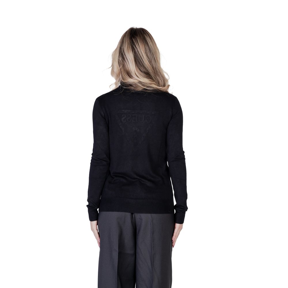 Guess – Rollkragenpullover aus schwarzer Viskose