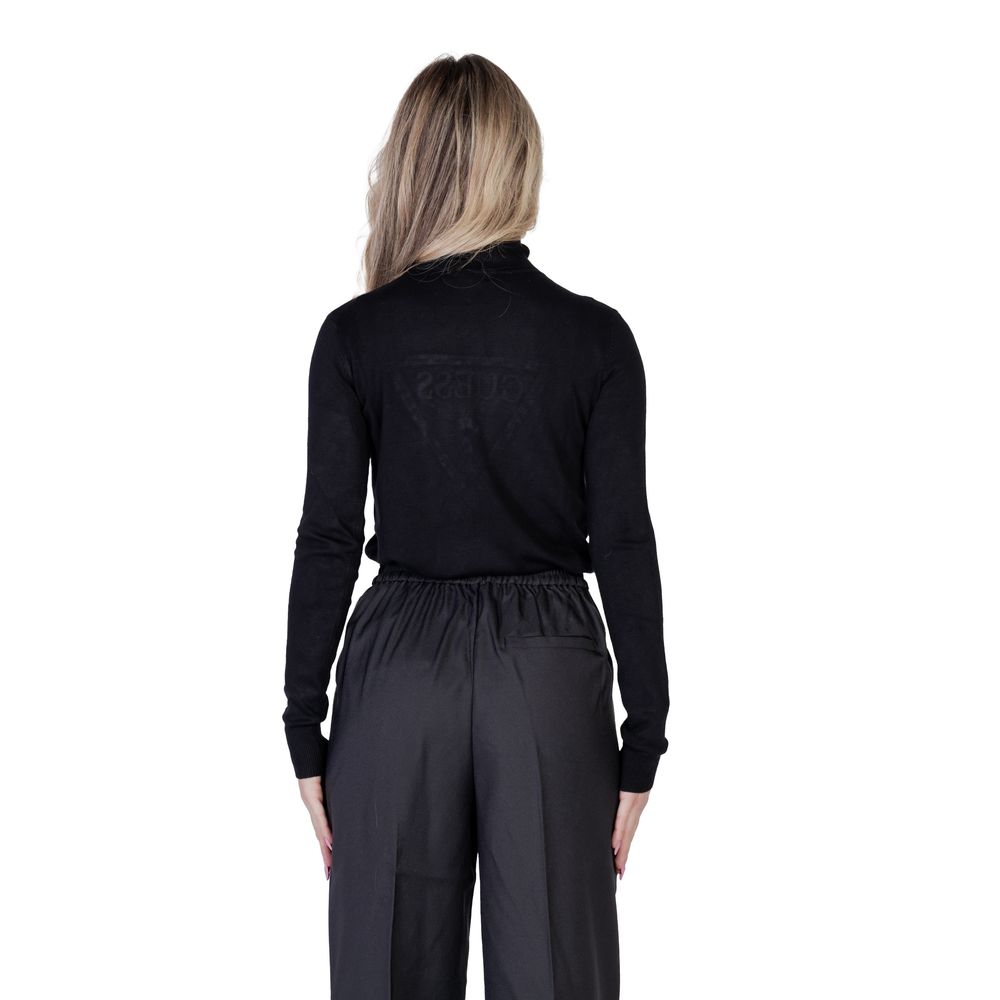 Guess – Rollkragenpullover aus schwarzer Viskose