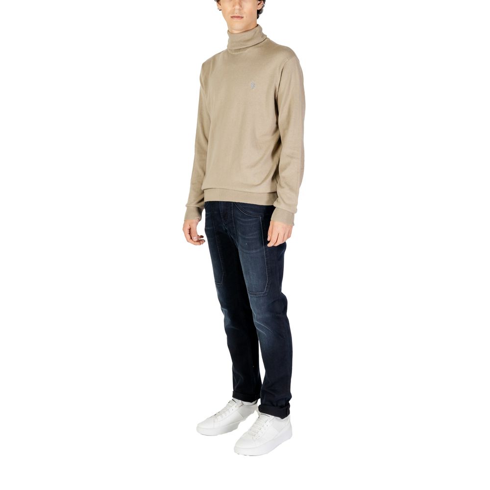 US POLO ASSN. Beige Cotton Turtleneck