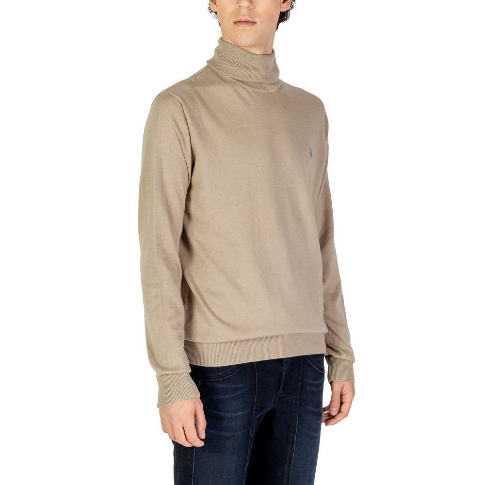 US POLO ASSN. Beige Cotton Turtleneck