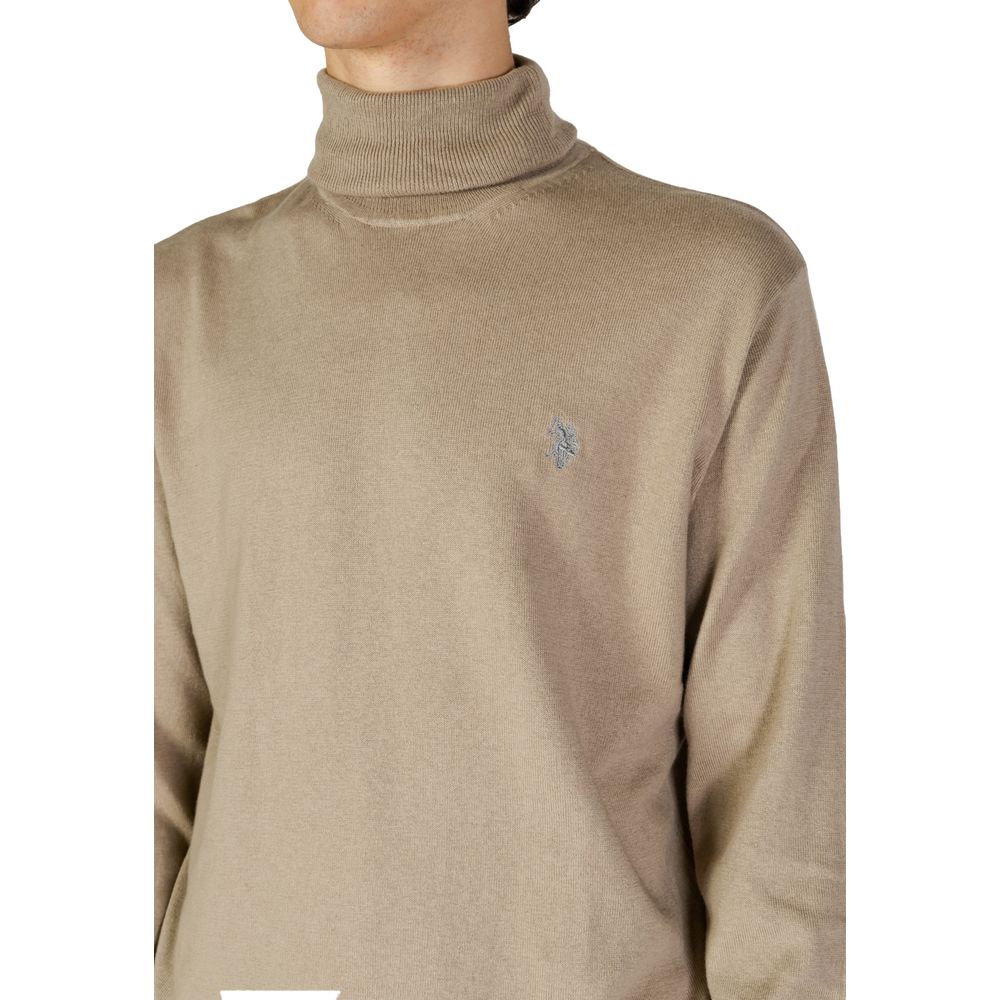 US POLO ASSN. Beige Cotton Turtleneck