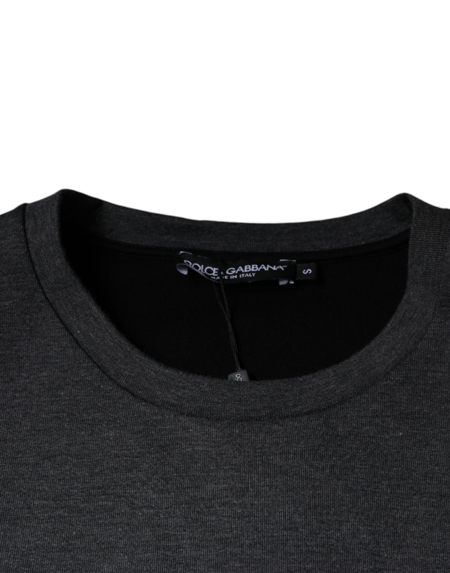 Dolce & Gabbana – Dunkelgraues Camouflage-T-Shirt mit Rundhalsausschnitt