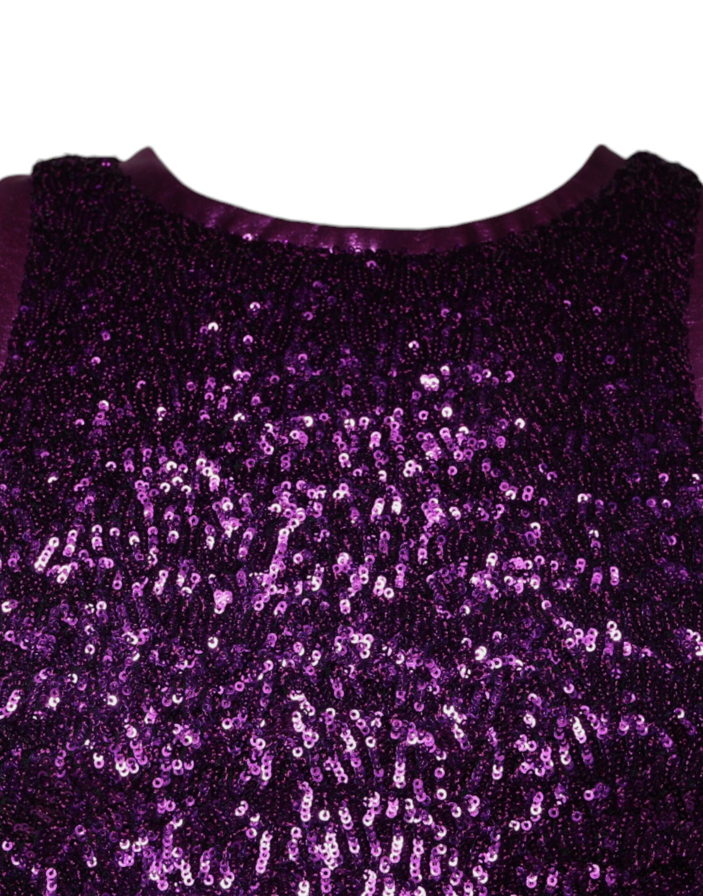 Dolce & Gabbana Lila Pailletten Rundhals ärmelloses T-Shirt