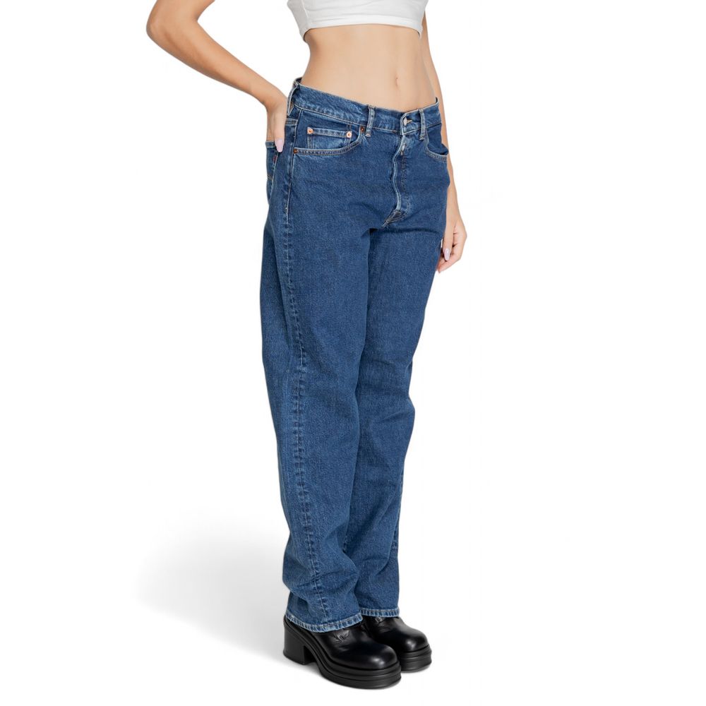 Replay – Blaue Mom-Jeans aus Baumwolle