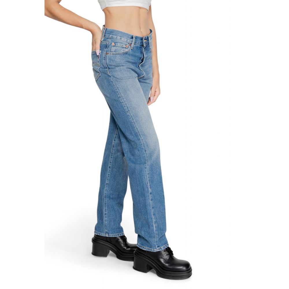 Replay – Blaue Mom-Jeans aus Baumwolle