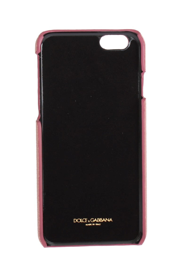Dolce & Gabbana – Rosa Leder-Telefonhülle mit Herzmotiv