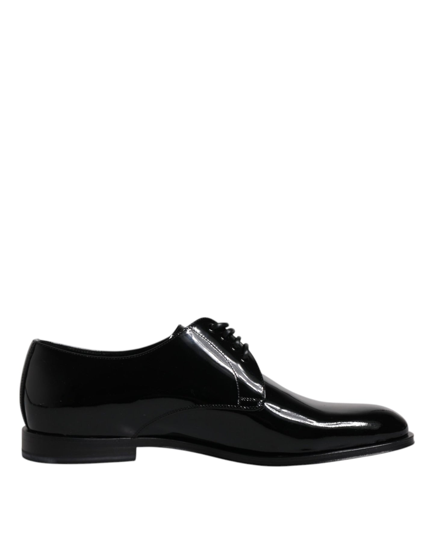 Dolce & Gabbana – Derby-Schuhe aus schwarzem Lackleder für formelle Anlässe