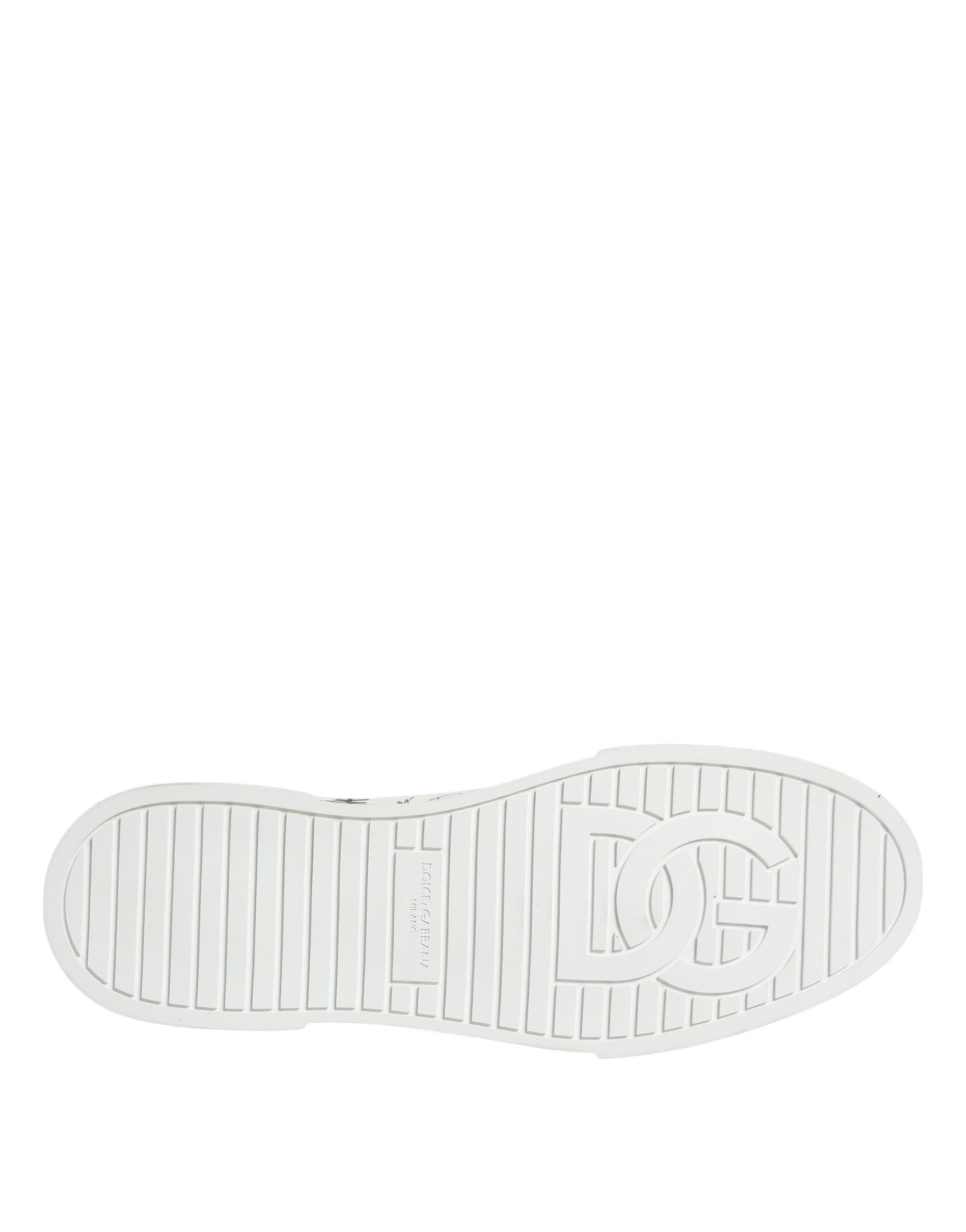 Dolce & Gabbana – Weiße High-Top-Sneaker aus Baumwolle mit Graffiti-Motiv