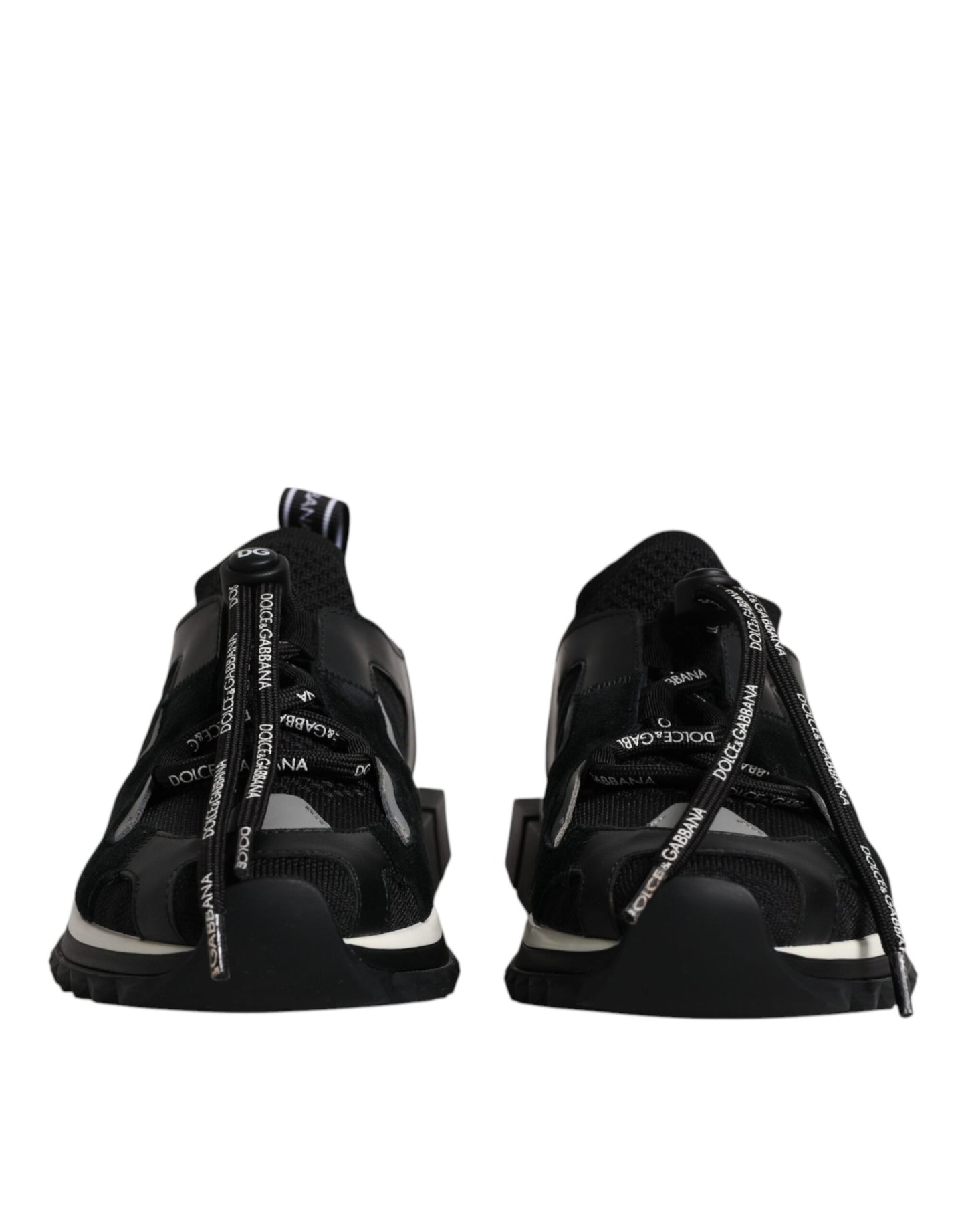 Dolce & Gabbana Schwarz Weiß Logo Sorrento Herren Sneakers Schuhe