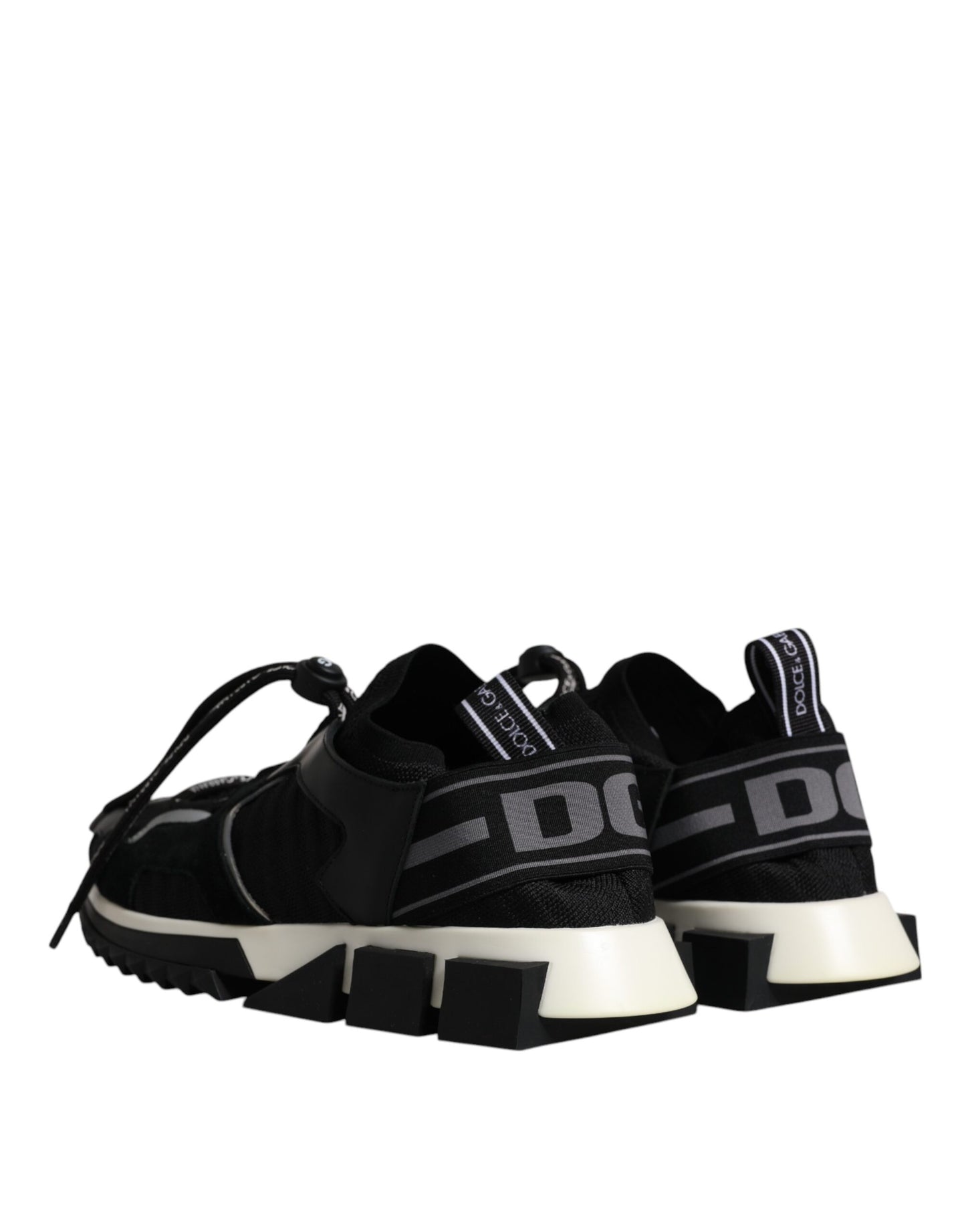 Dolce & Gabbana Schwarz Weiß Logo Sorrento Herren Sneakers Schuhe