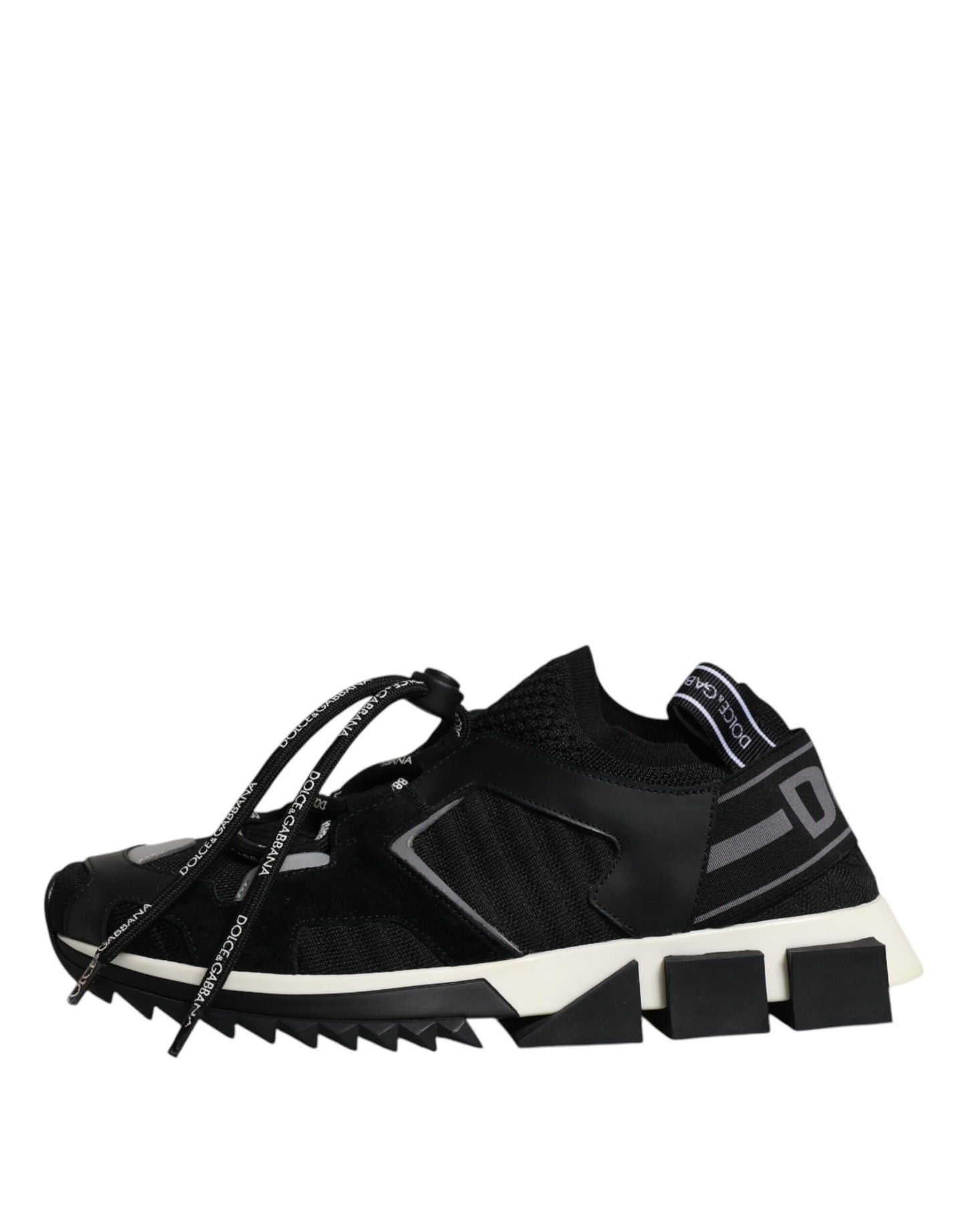 Dolce & Gabbana Schwarz Weiß Logo Sorrento Herren Sneakers Schuhe