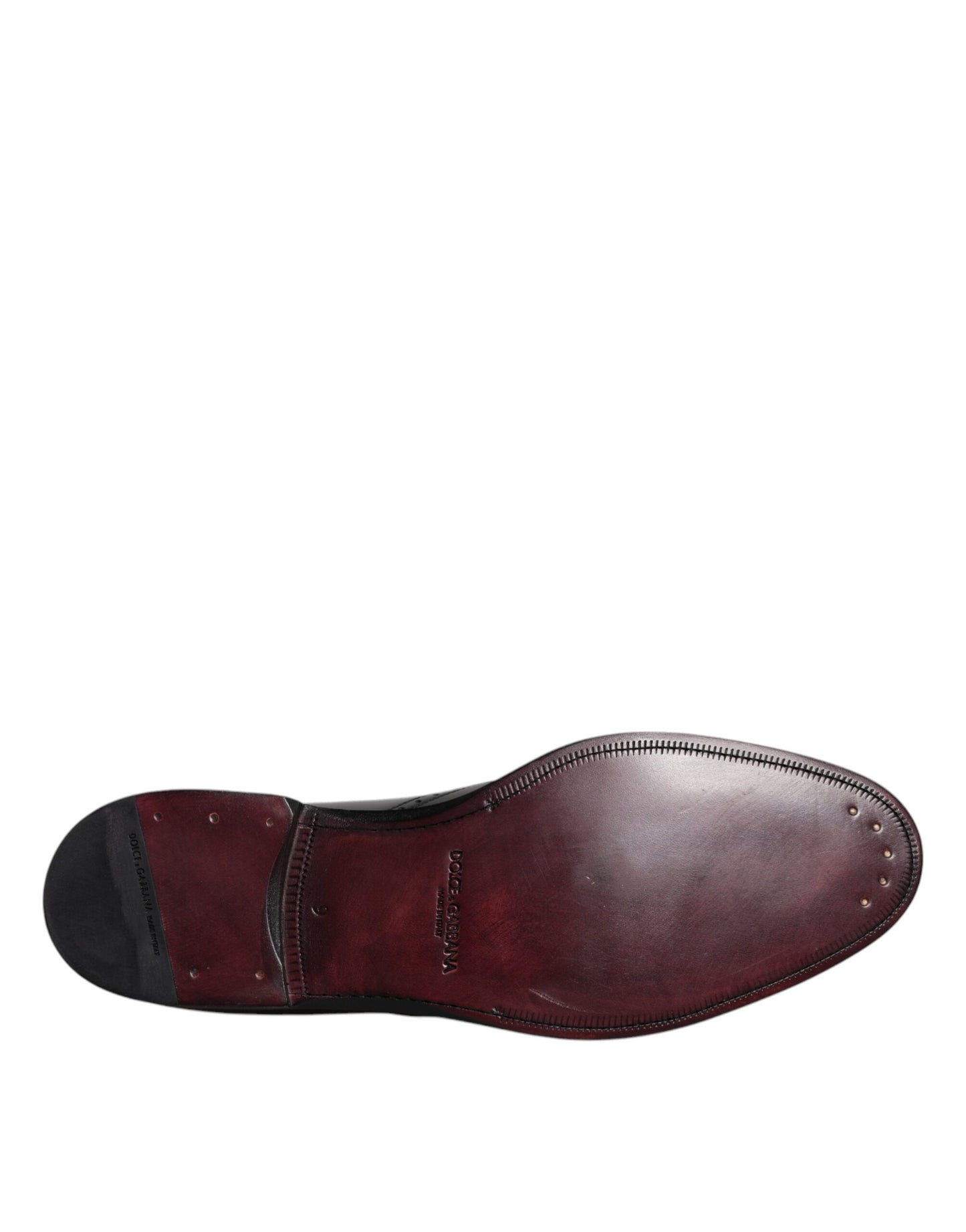 Dolce & Gabbana – Formelle Derby-Schuhe aus schwarzem Leder mit Flügelkappe